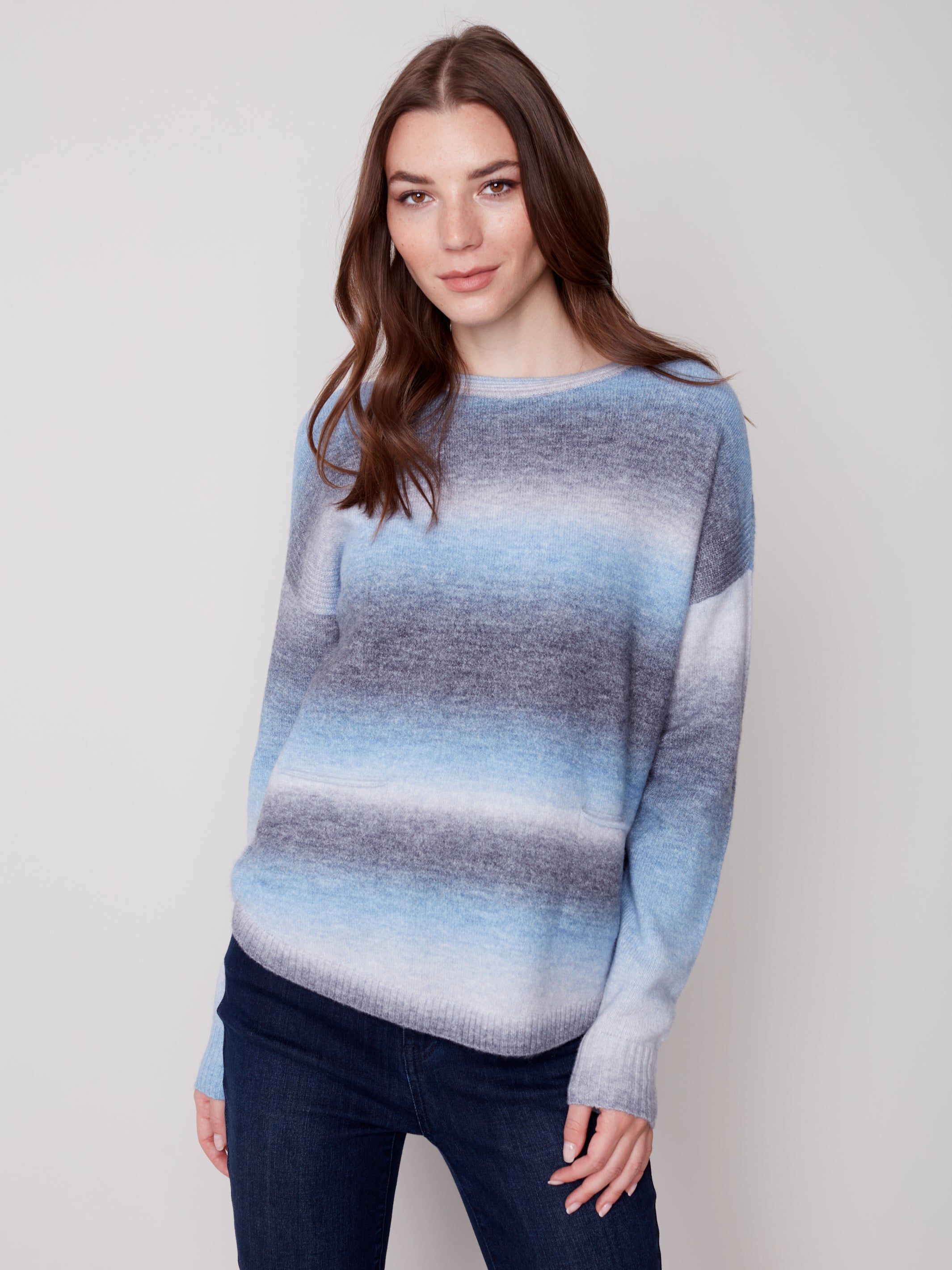 Sweater With Detachable Scarf C2420O/605B