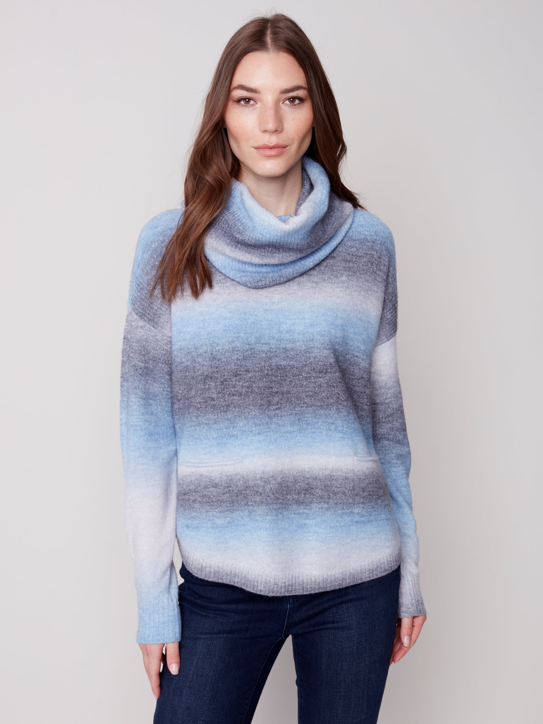 Sweater With Detachable Scarf C2420O/605B