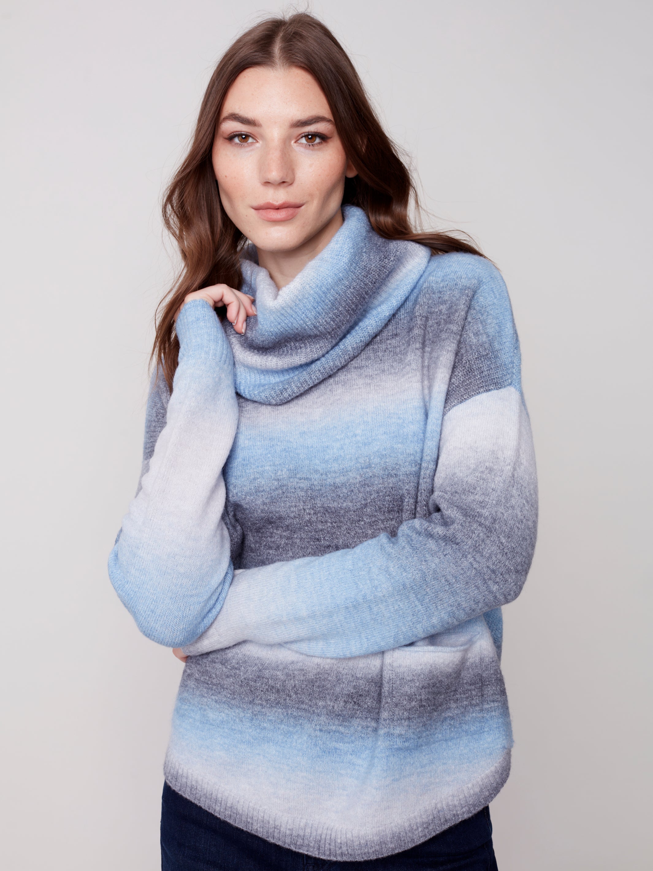 Sweater With Detachable Scarf C2420O/605B