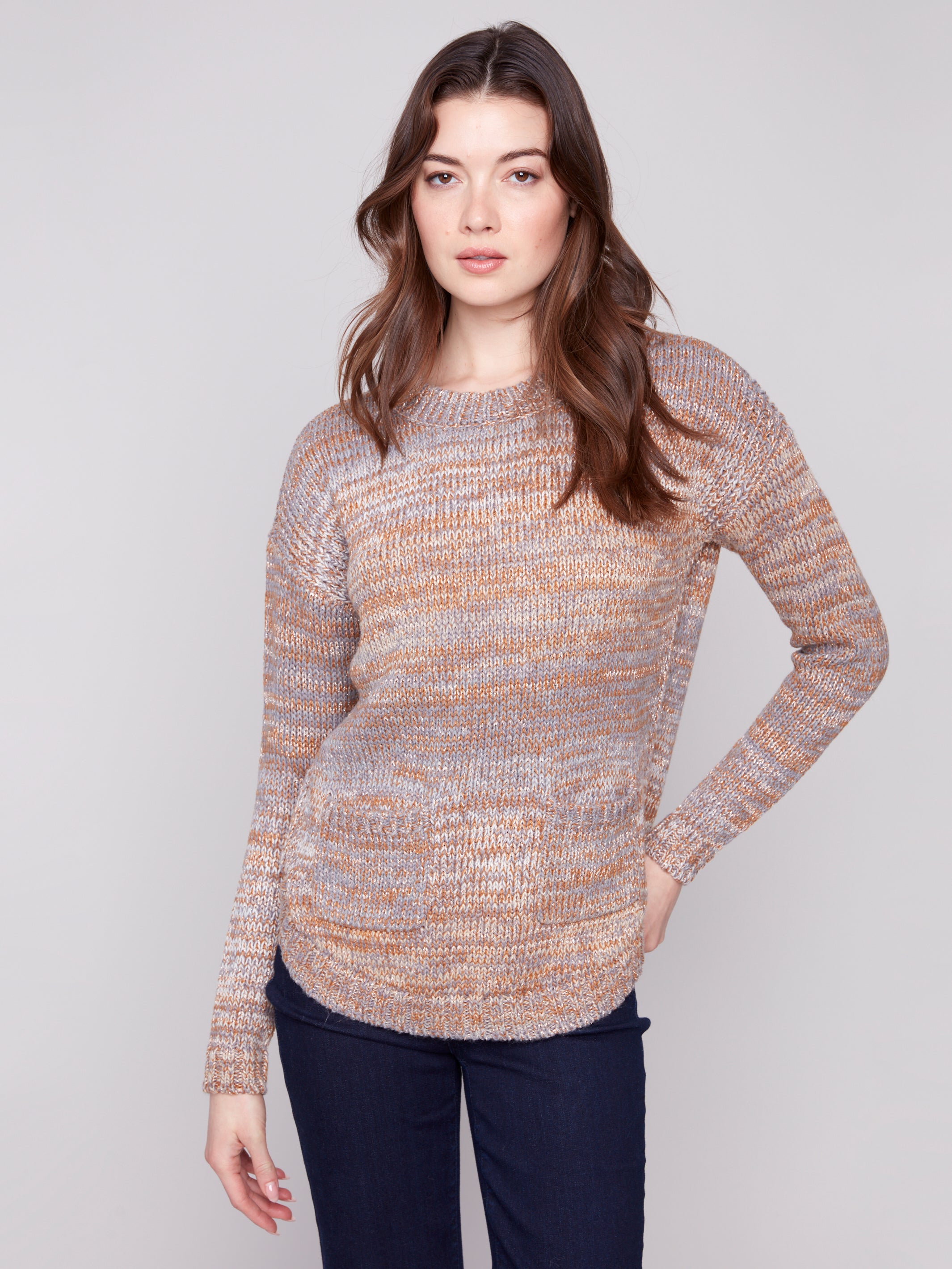 Sweater With Removable Scarf C2420Y/357C