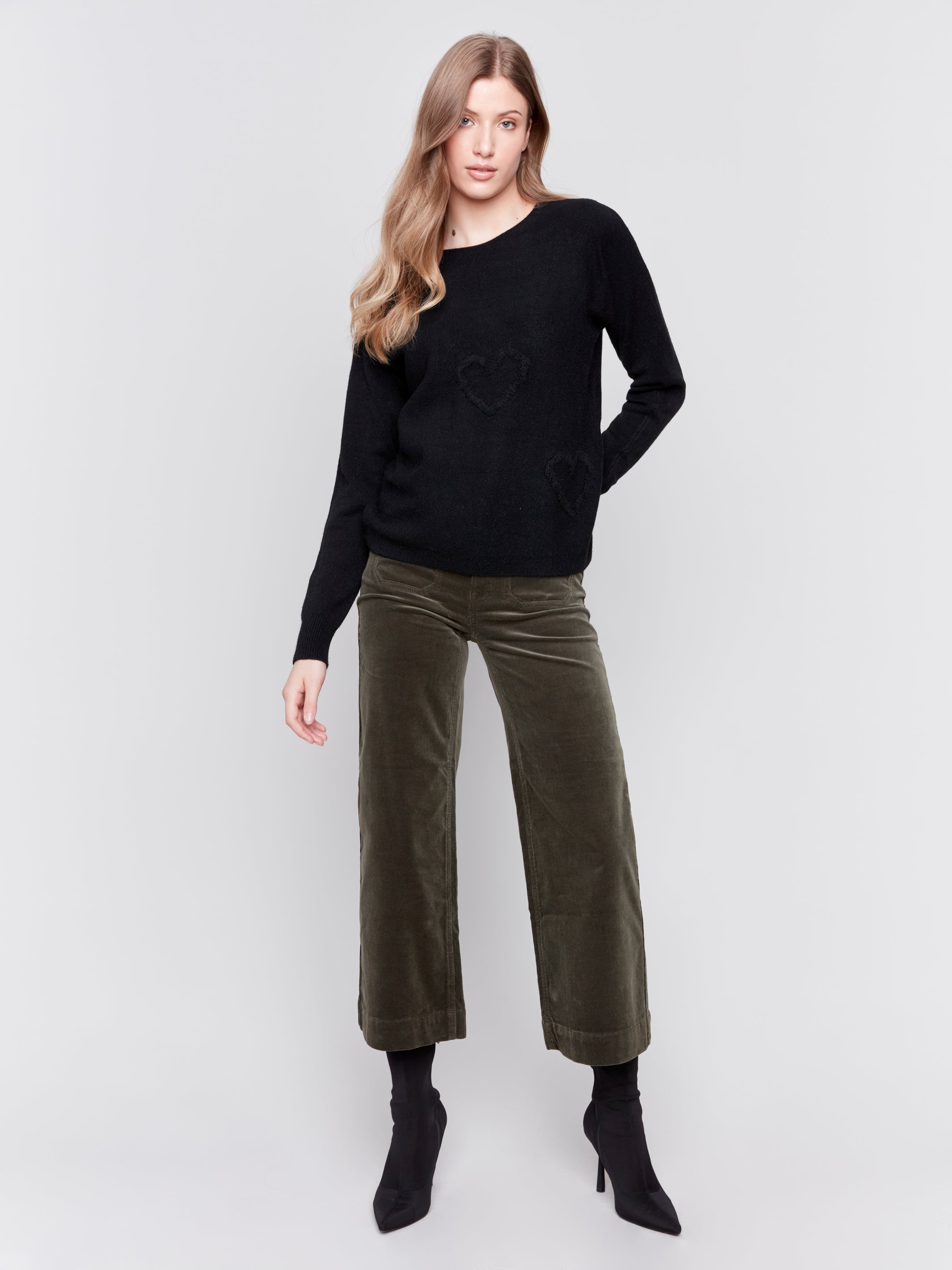 Crew Neck Drop Shoulder W Button Detail C2684-464A