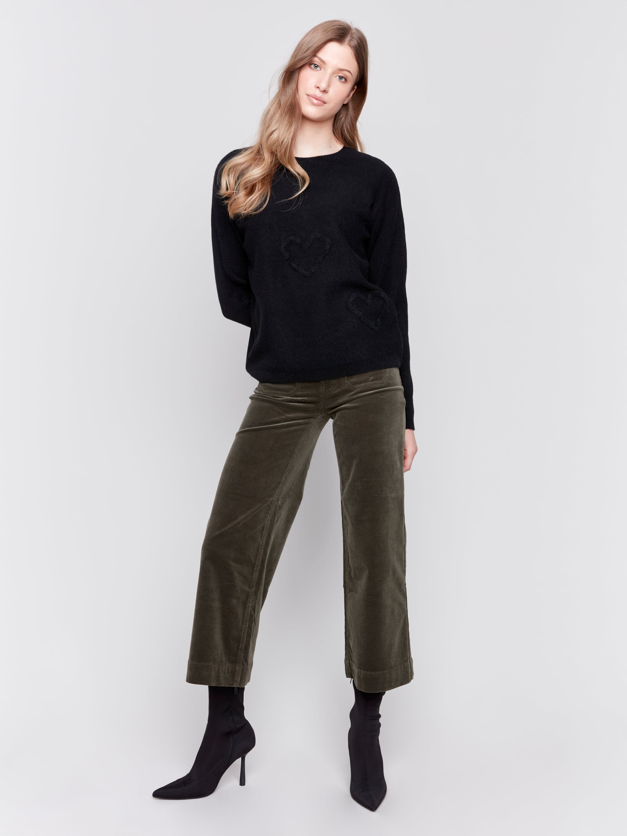 Crew Neck Drop Shoulder W Button Detail C2684-464A