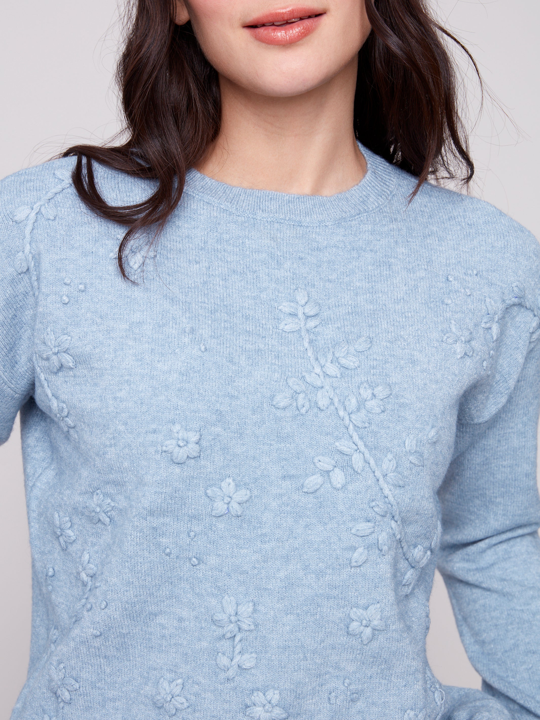 Crew Neck Embroidered Sweater C2821/736A