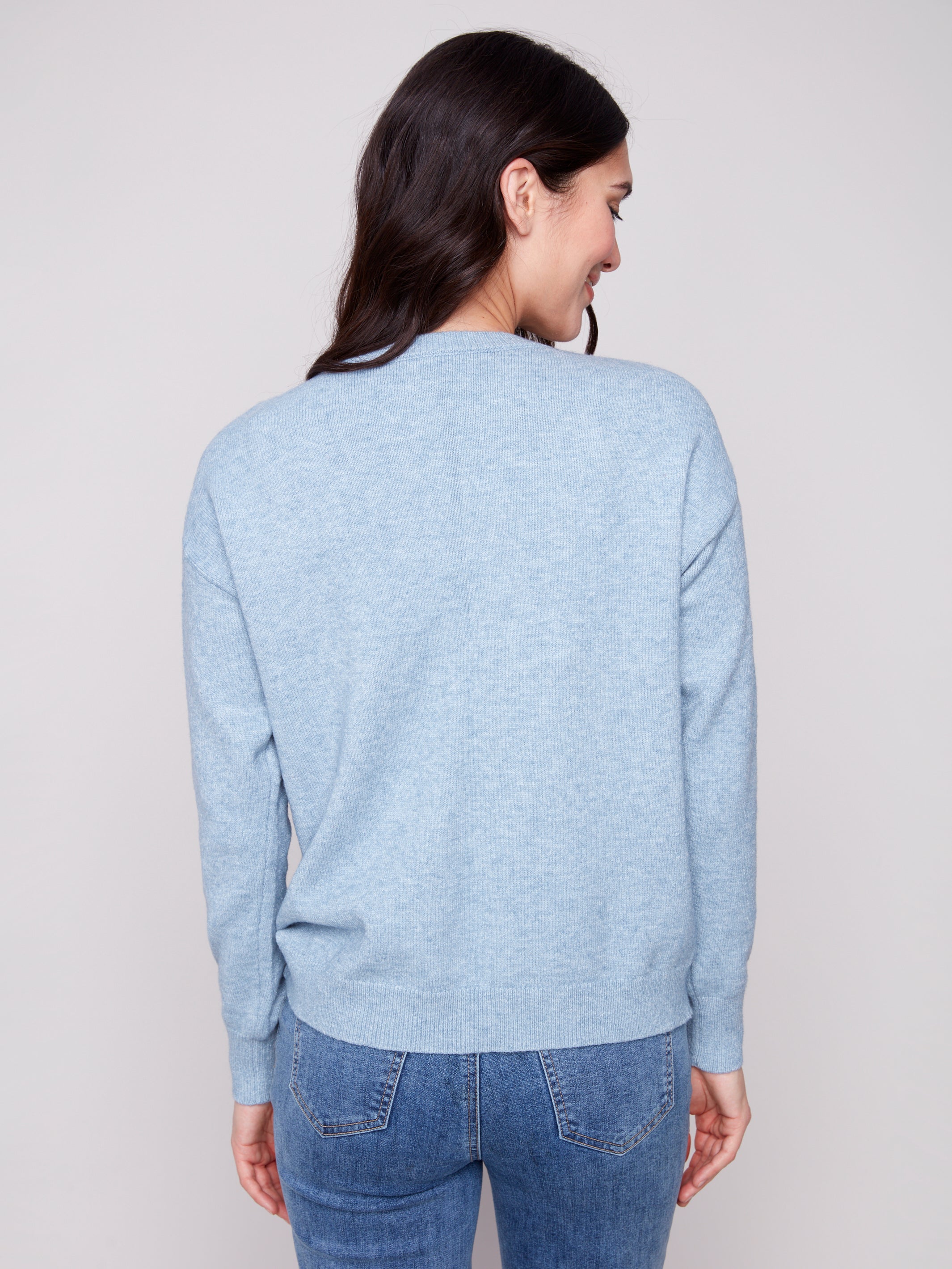 Crew Neck Embroidered Sweater C2821/736A