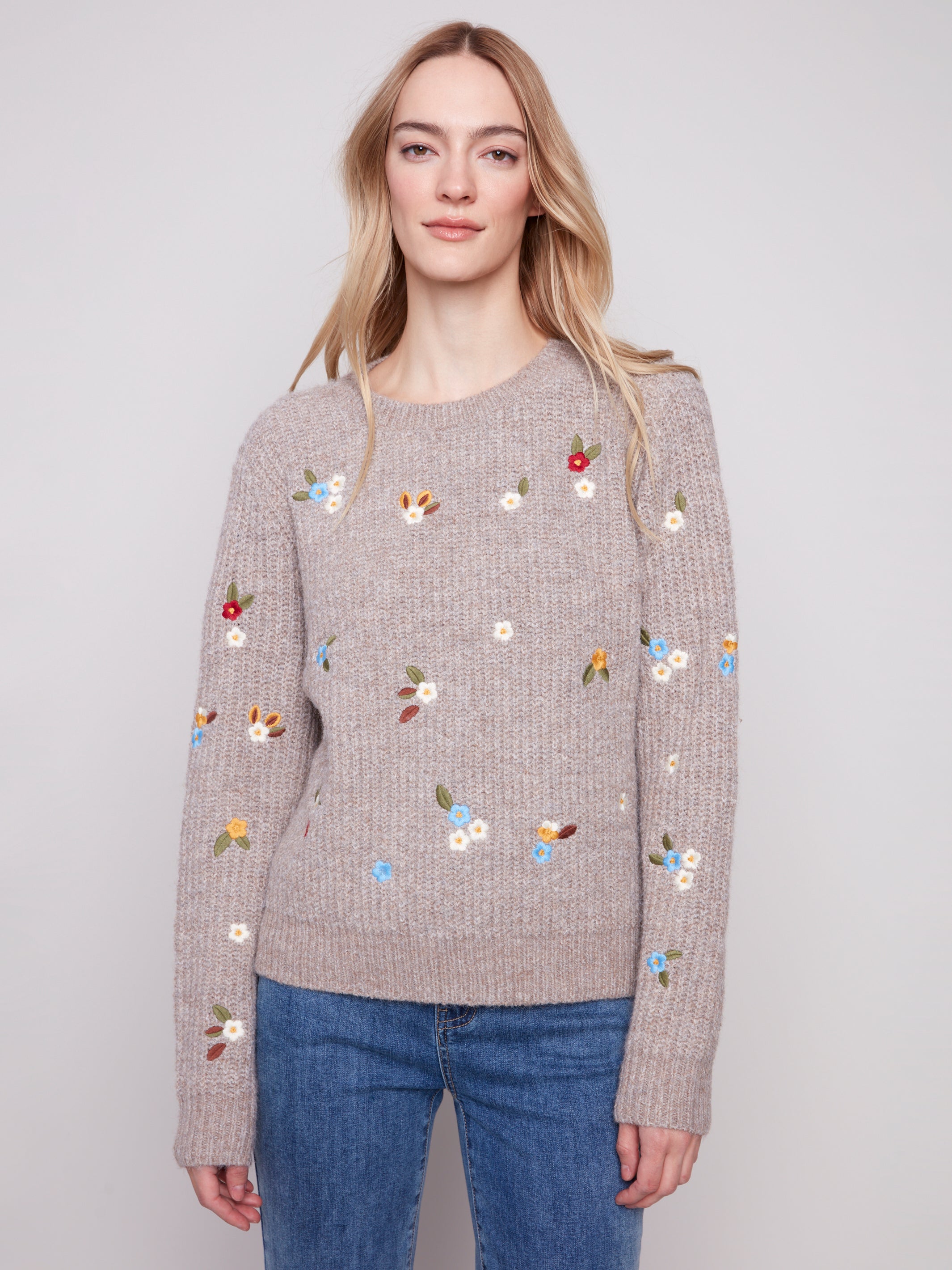 Crewneck Embroidered Sweater C2925/985B