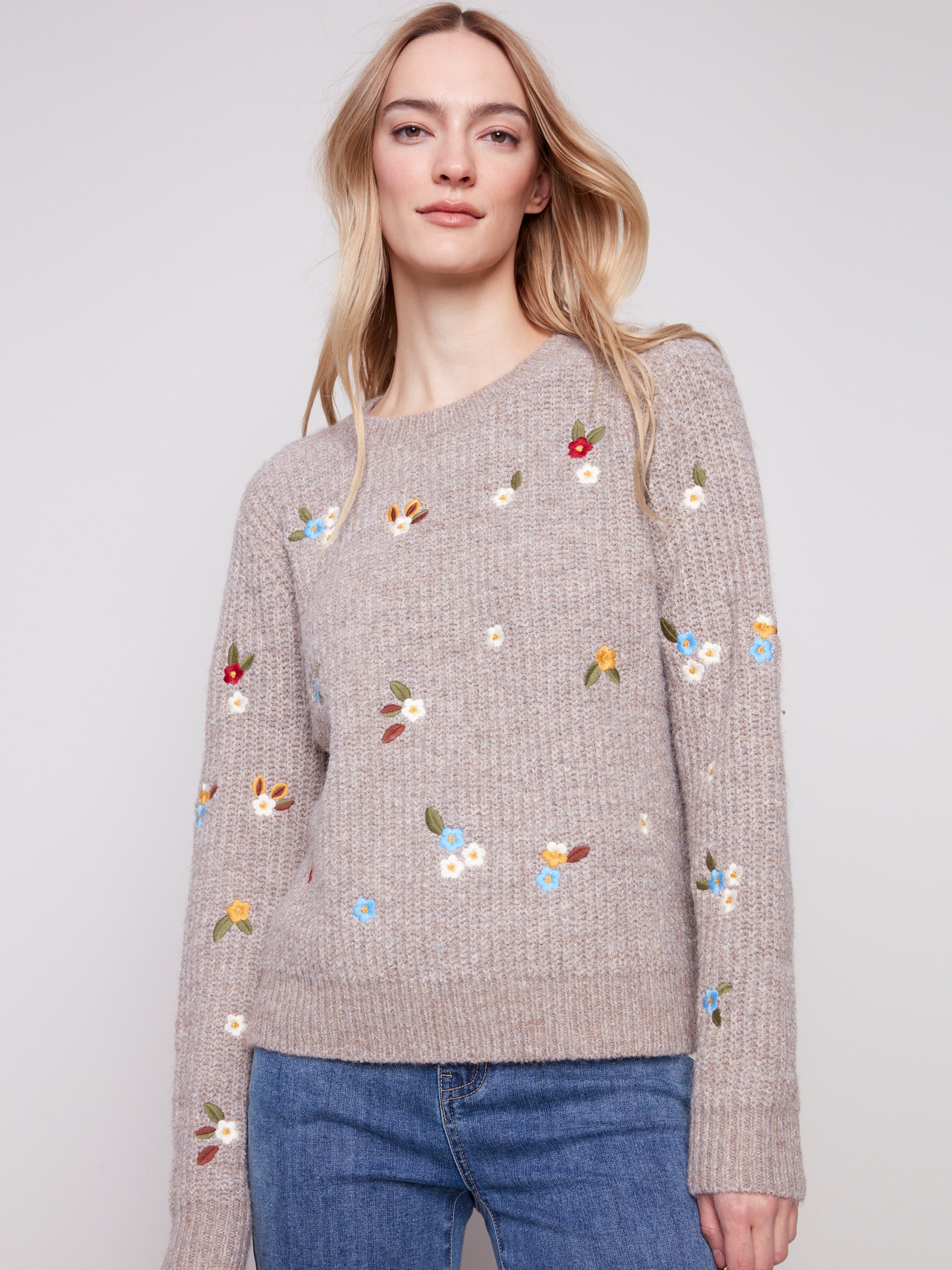 Crewneck Embroidered Sweater C2925/985B