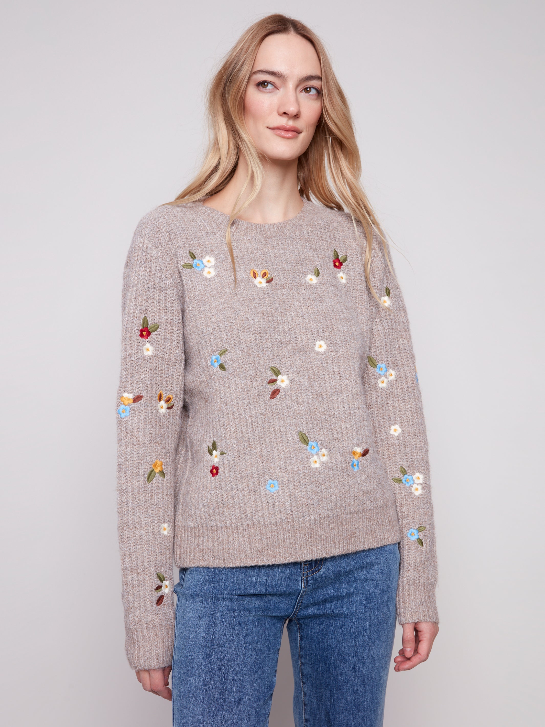 Crewneck Embroidered Sweater C2925/985B