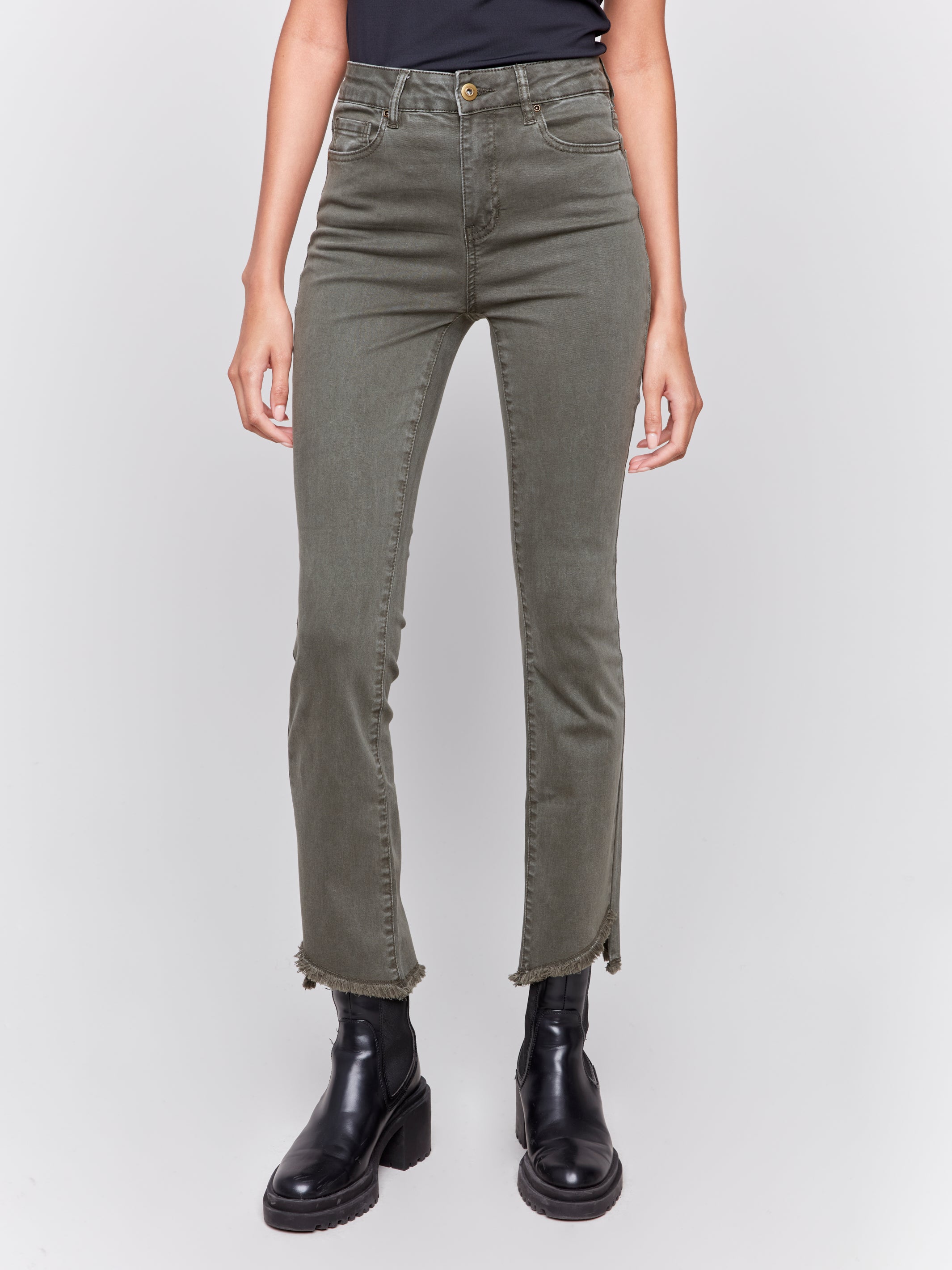 Assymetrical Hem Bootcut Pant C5429RR-618A
