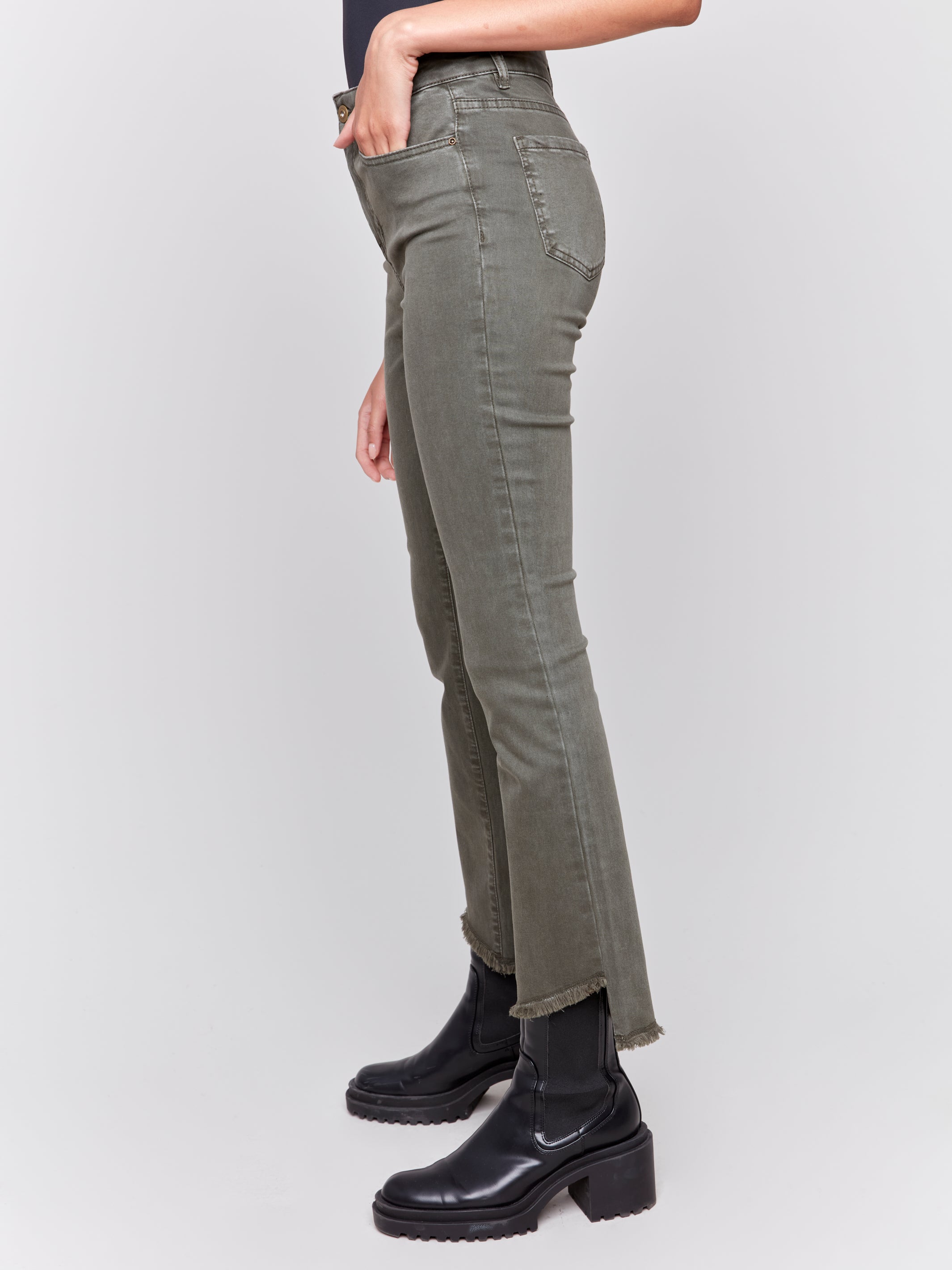 Assymetrical Hem Bootcut Pant C5429RR-618A