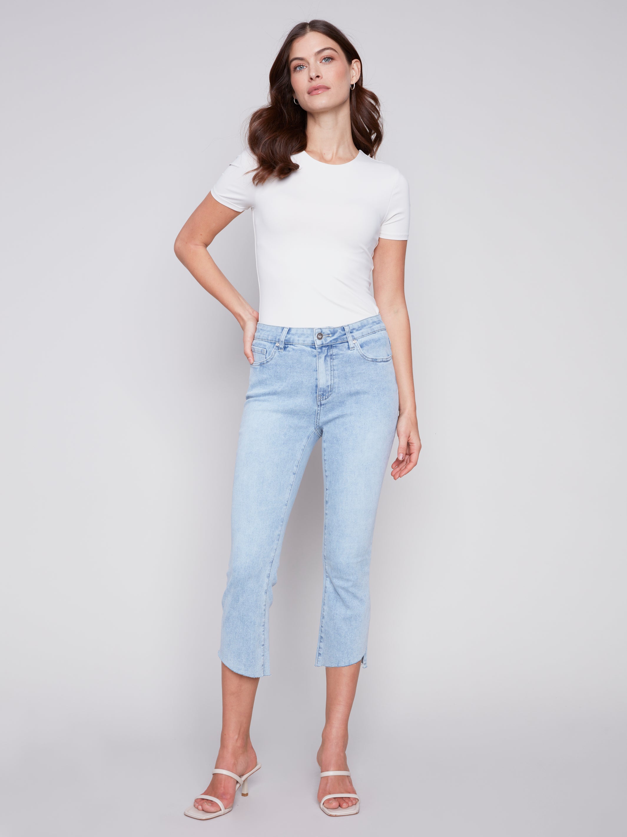 Bell Bottom Raw Edge Hem C5466/618C