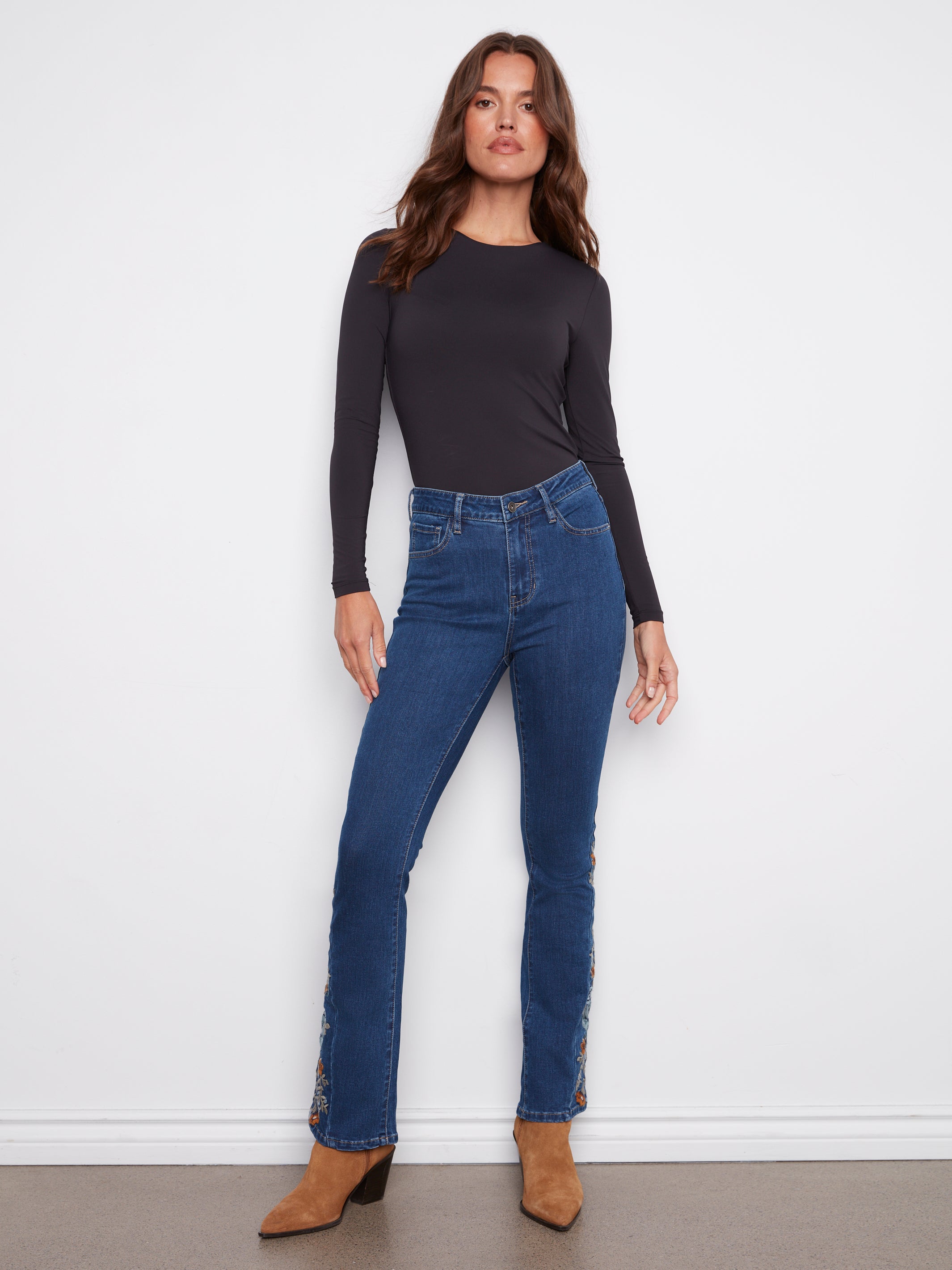 Bootcut 5 Pocket Embroidered Jean C5574/431D