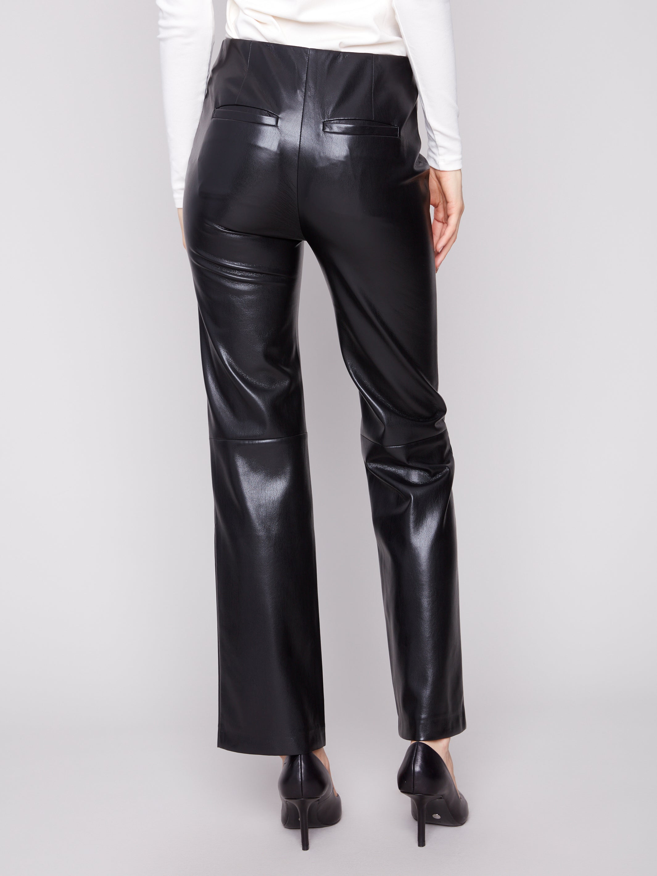 Faux Leather Pull On Pant C5685/375C