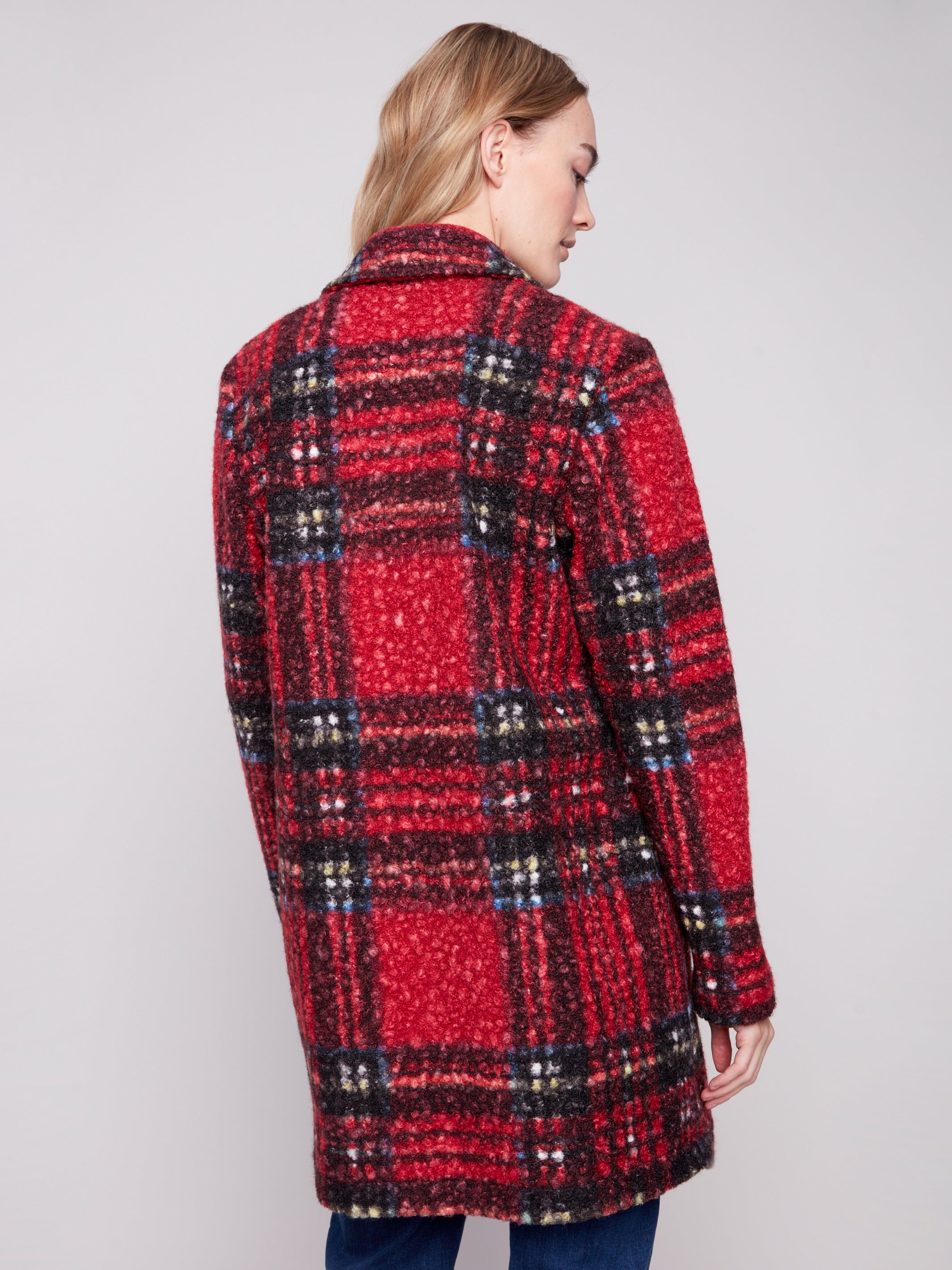 Plaid  Boucle Coat C6141Z/707B