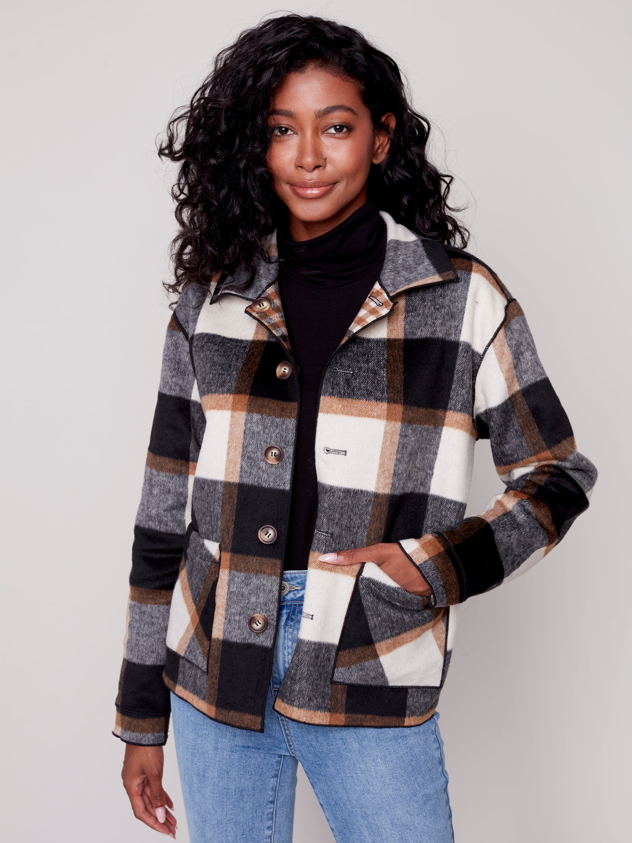 Plaid Reversible Short Jacket C6185RR-134B P510