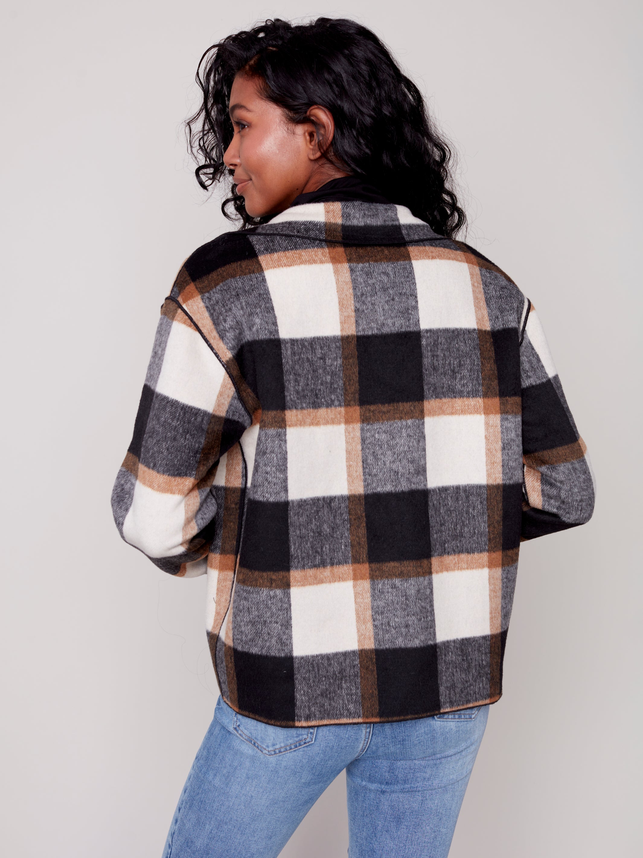 Plaid Reversible Short Jacket C6185RR-134B P510