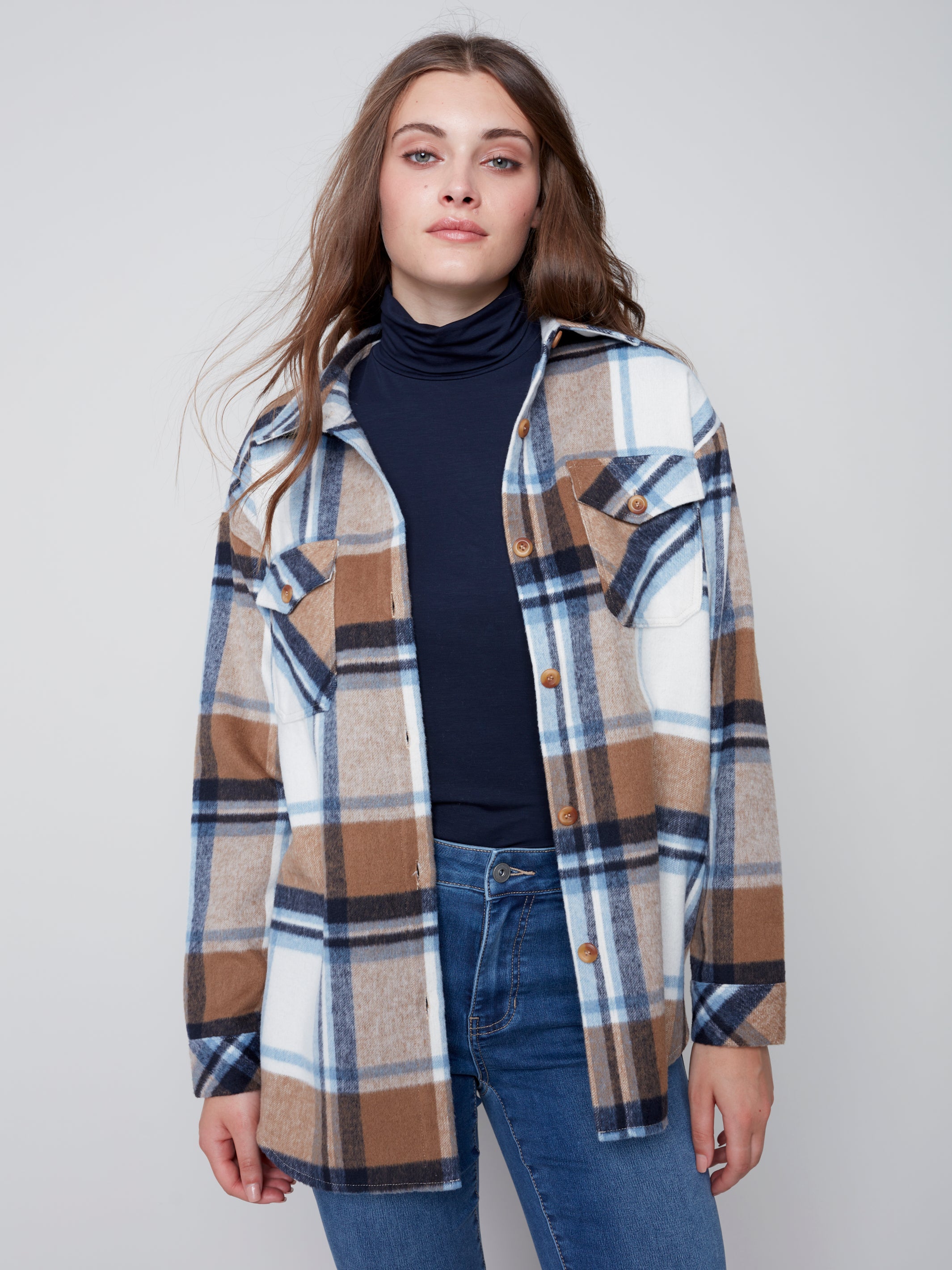 Flannel Shirt Jacket C6228R/420B