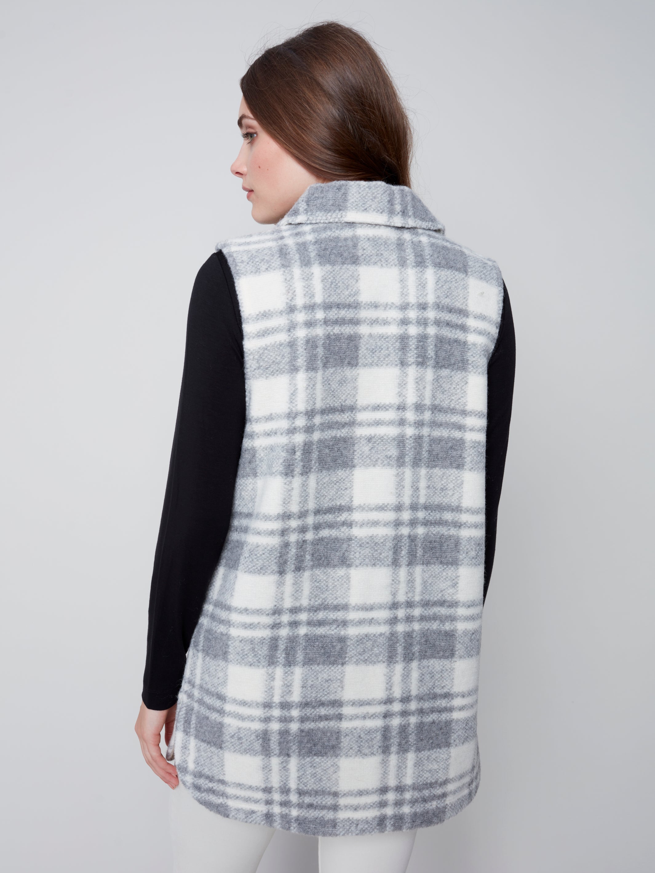 Button Front Collared Vest C6258/174B
