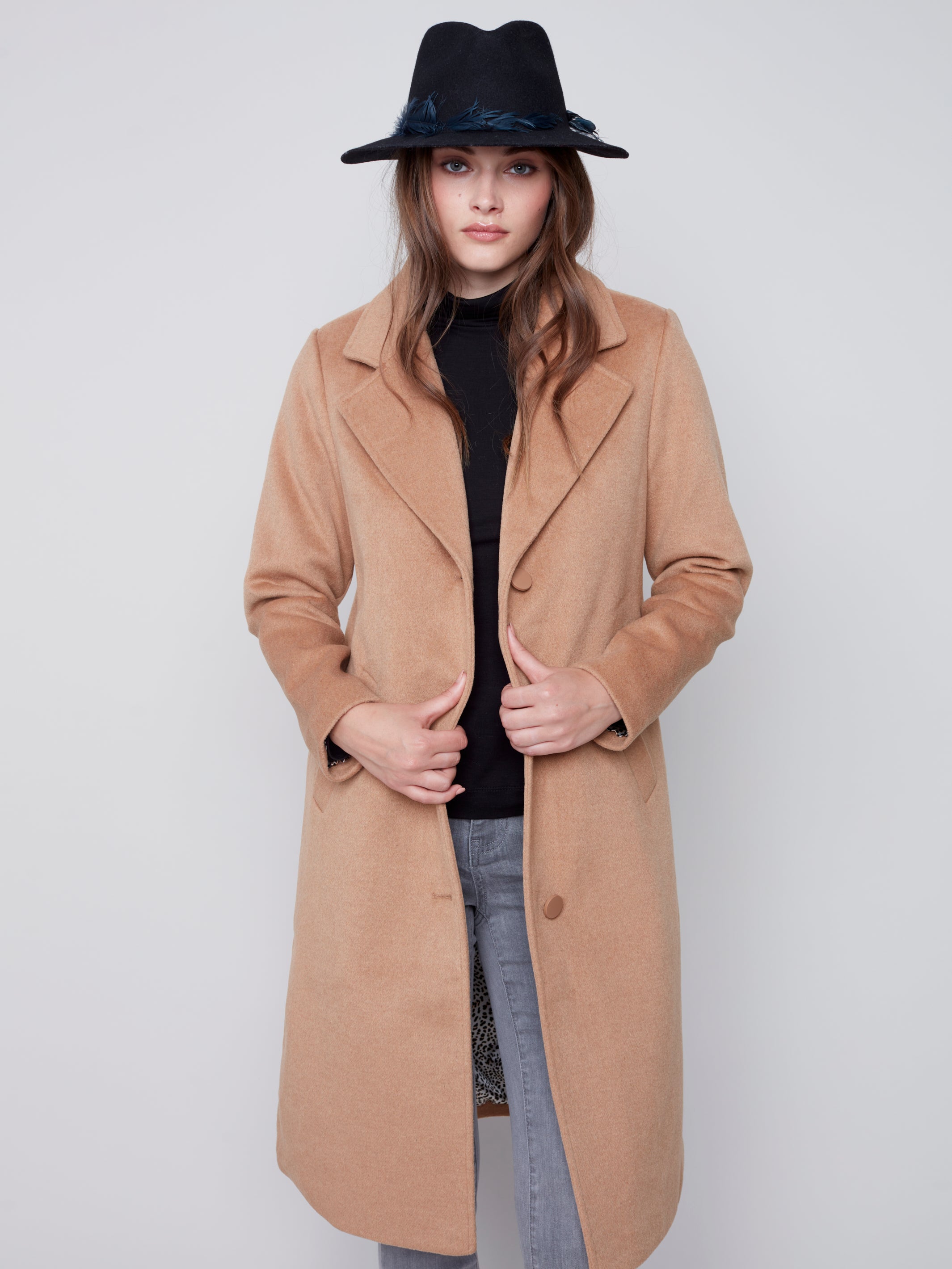 Solid Melton Tailored Coat C6280/772B 610
