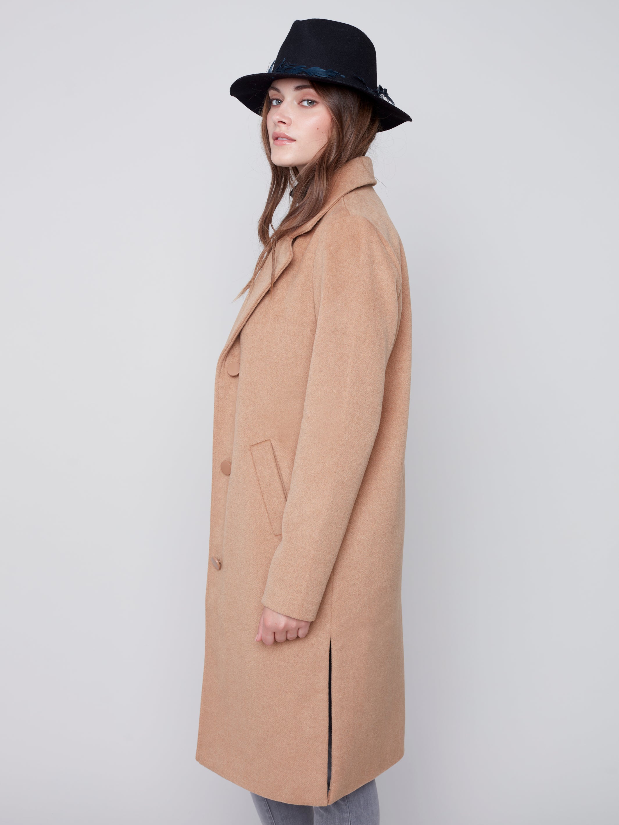 Solid Melton Tailored Coat C6280/772B 610