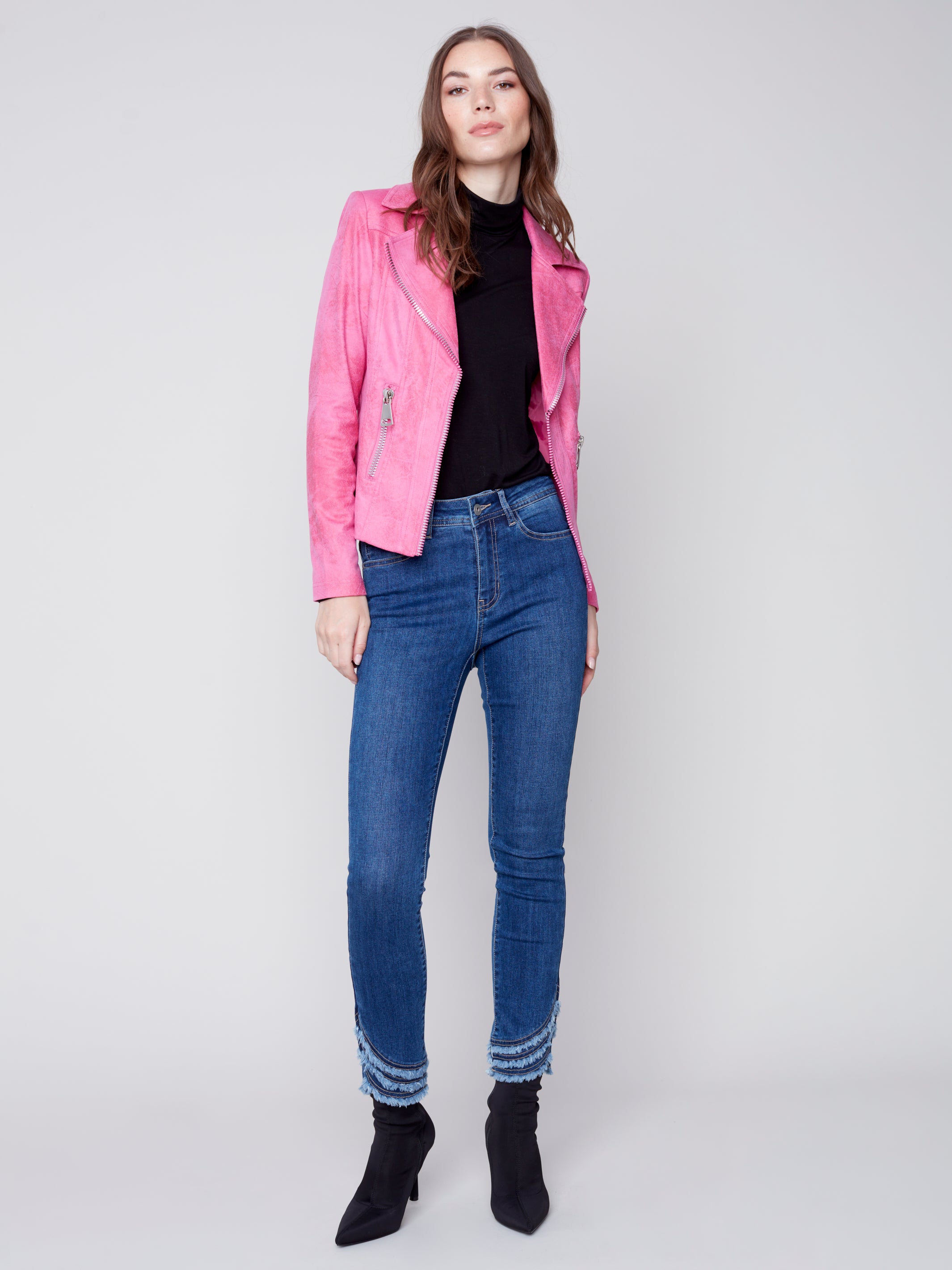 Moto Jacket With Zipper C6282/869A 112