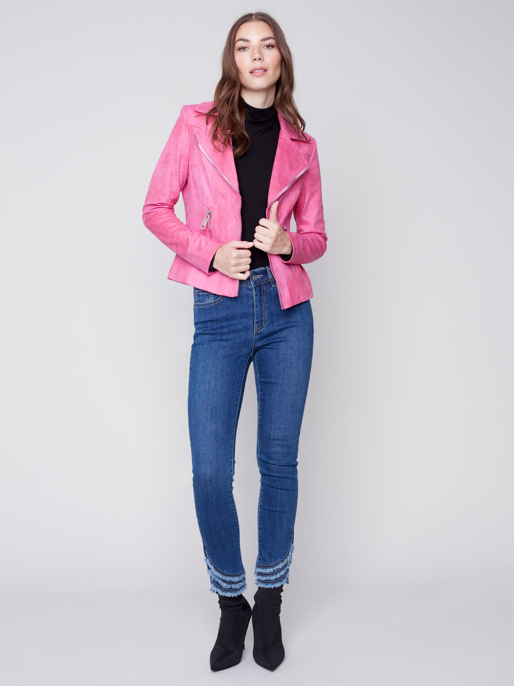 Moto Jacket With Zipper C6282/869A 112