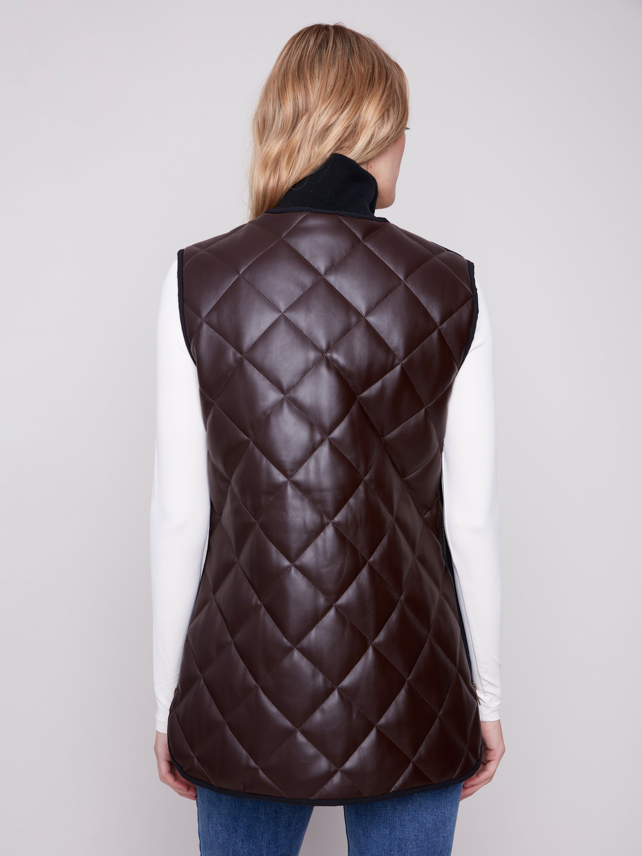 Faux Leather Vest C6321R/945B