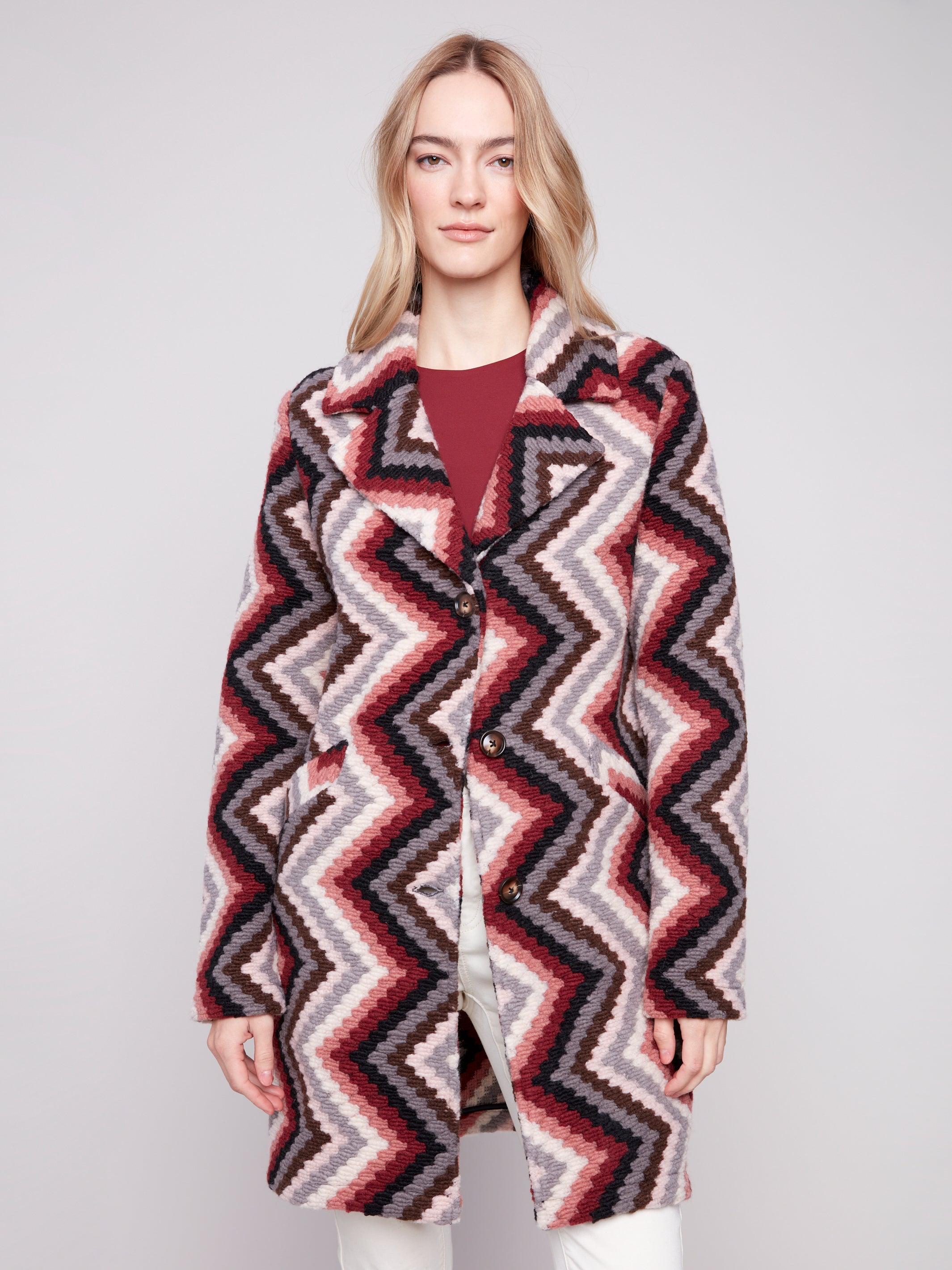 Plushy Knit Coat C6346R/642B