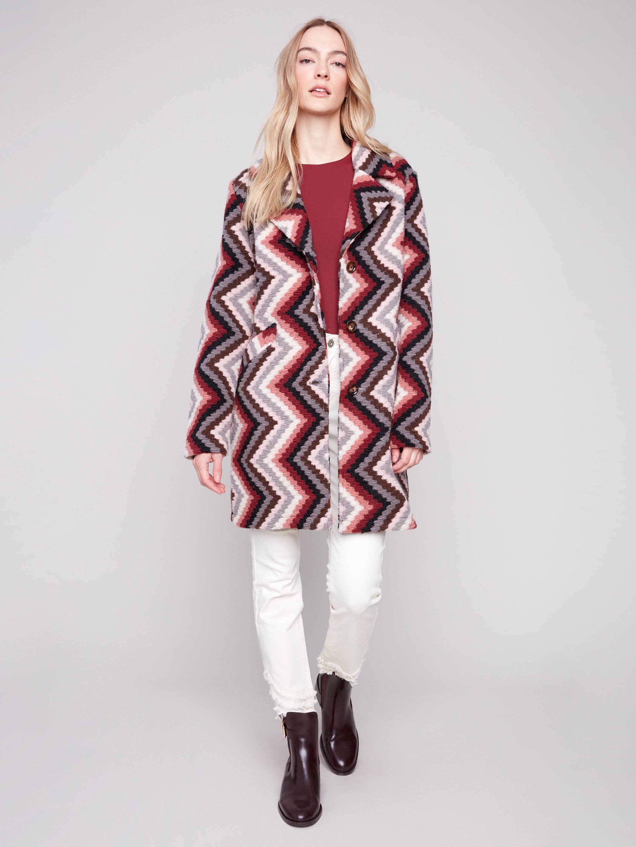 Plushy Knit Coat C6346R/642B
