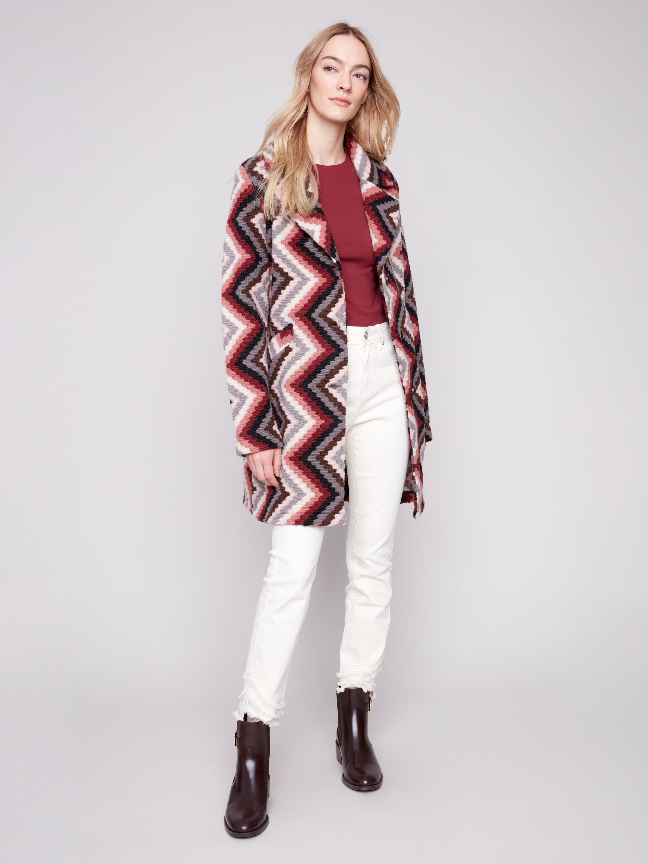Plushy Knit Coat C6346R/642B