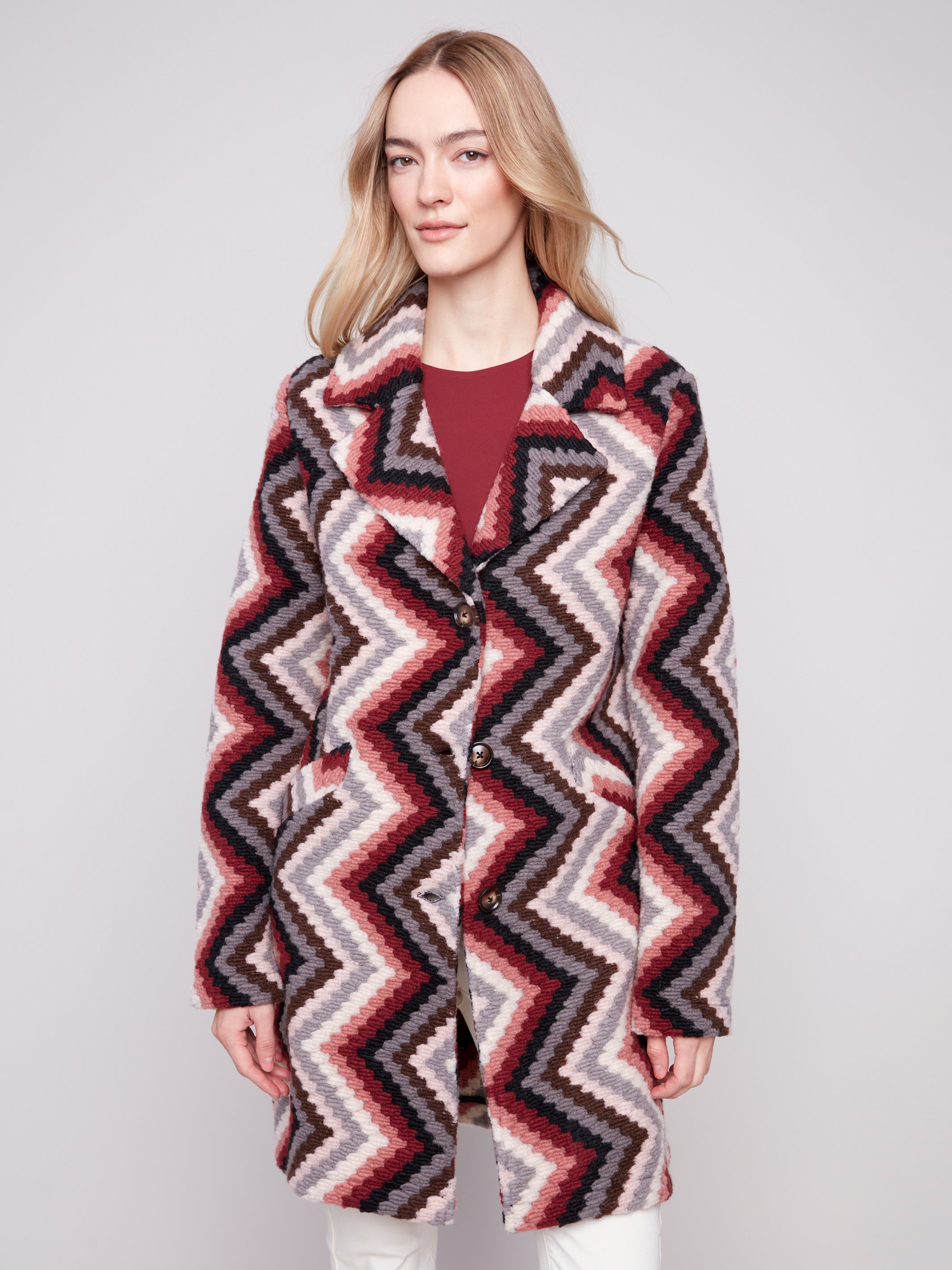 Plushy Knit Coat C6346R/642B
