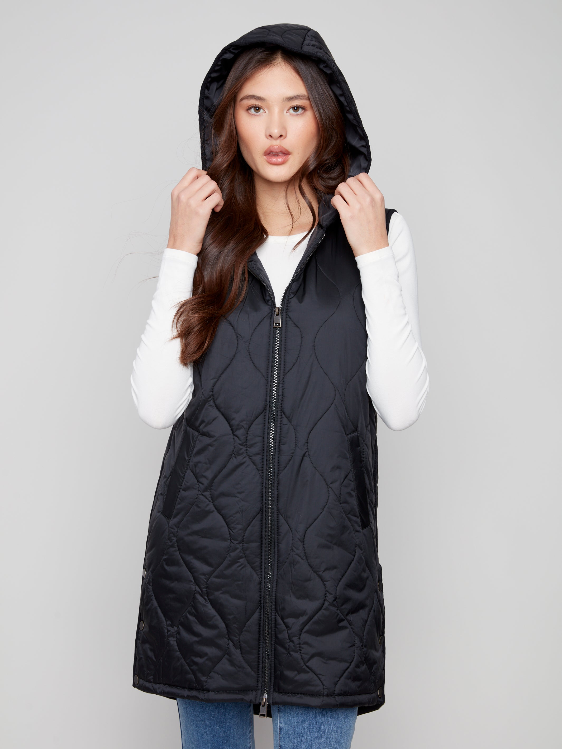Pearlized Puffer Vest C6365/135B