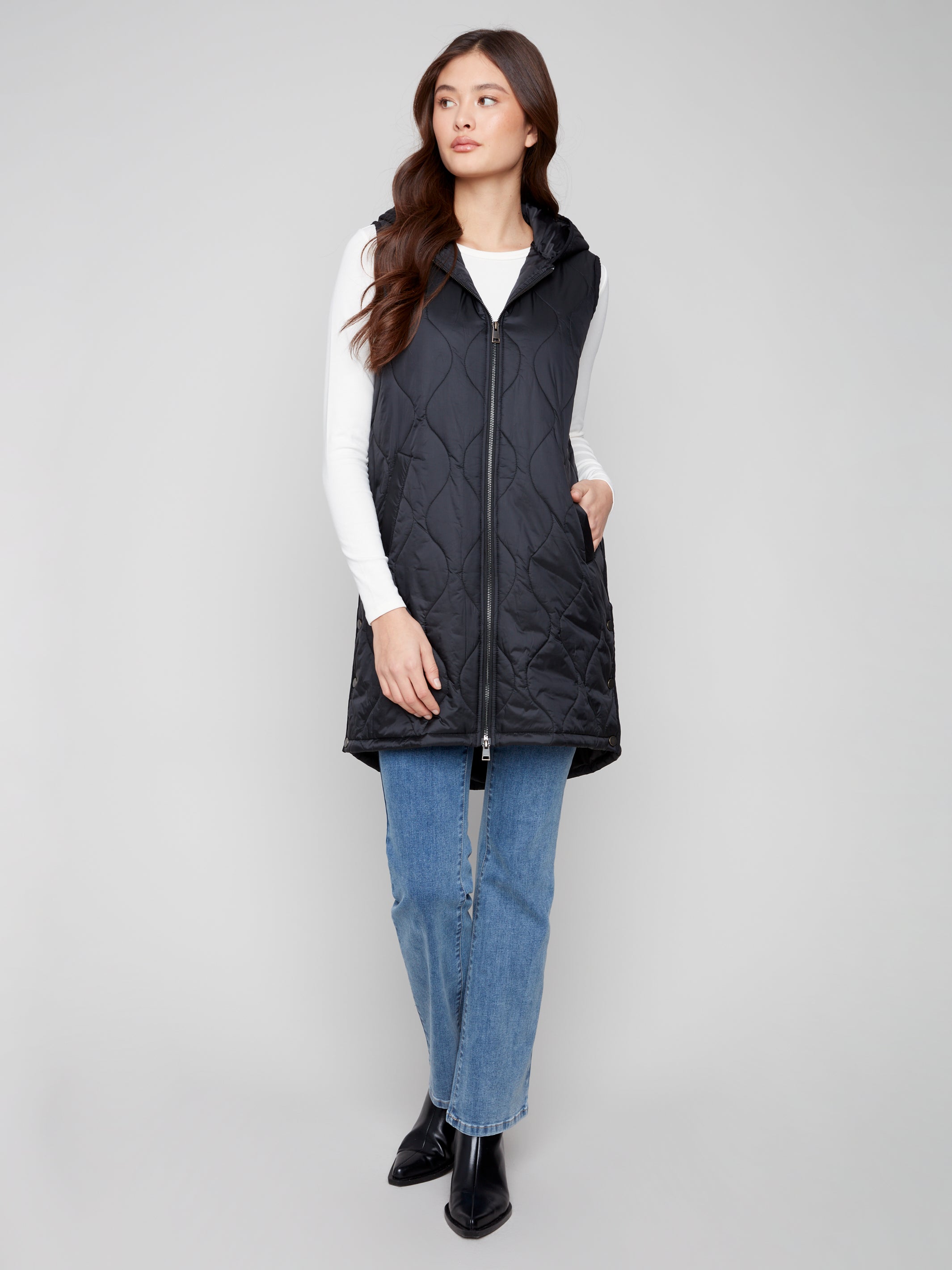 Pearlized Puffer Vest C6365/135B