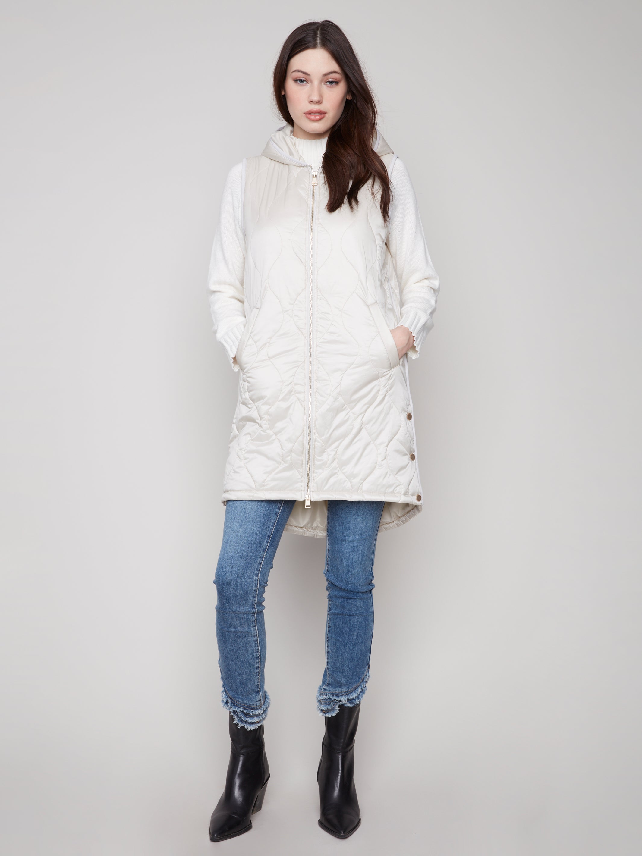 Pearlized Puffer Vest C6365/135B