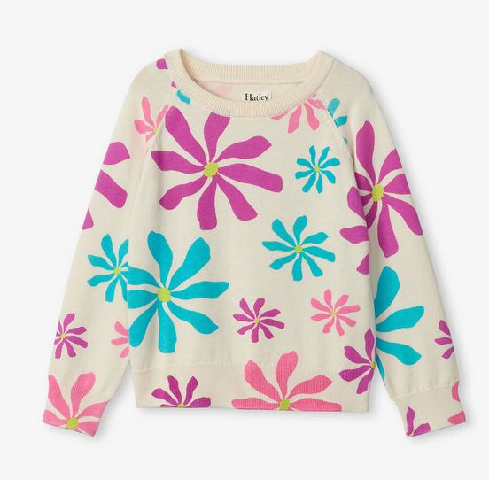 Groovy Floral Pullover Sweater GFK1671