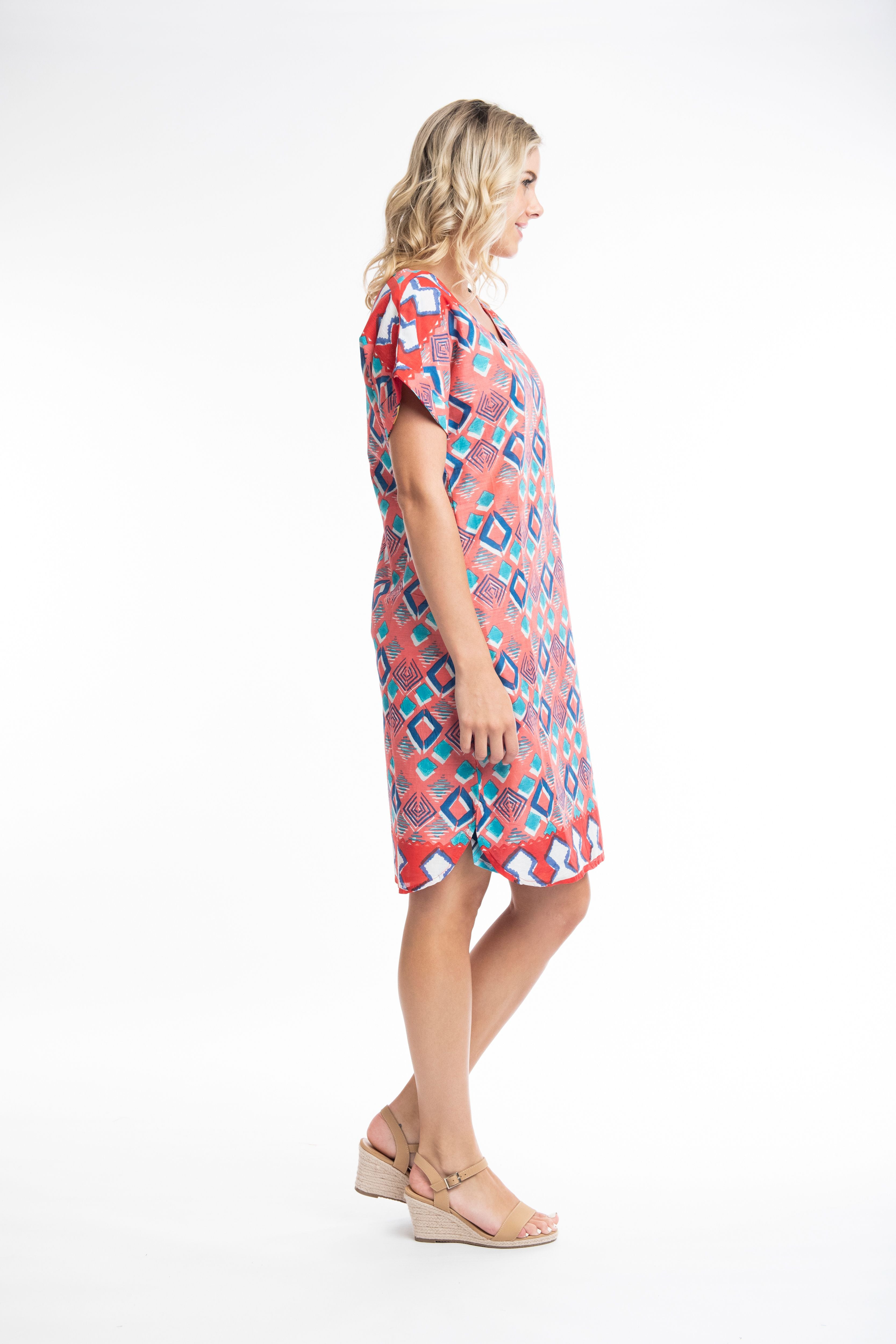 Zio Red Reversible Shift Dress 41018