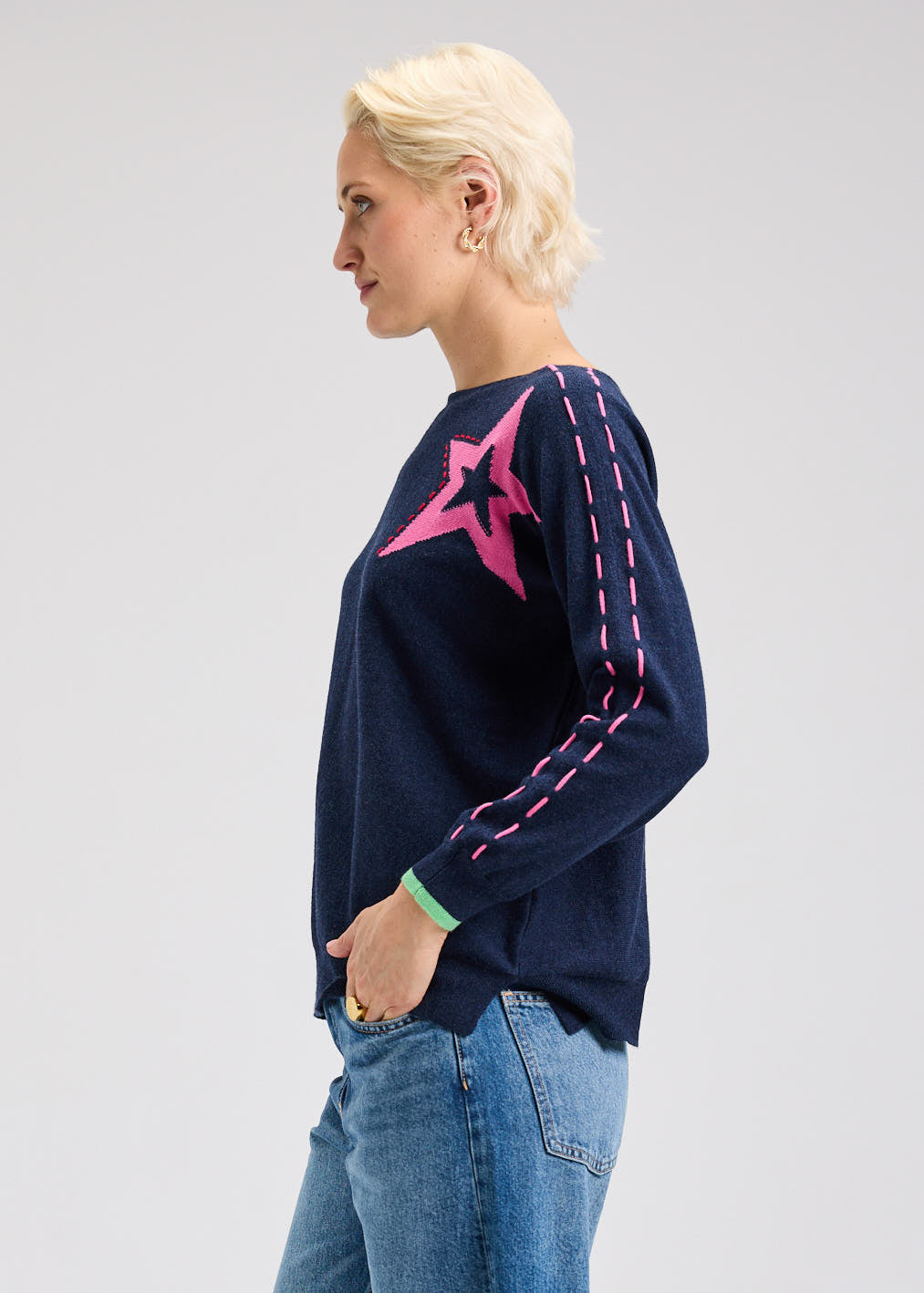 Threaded Star Sweater ZP7526U