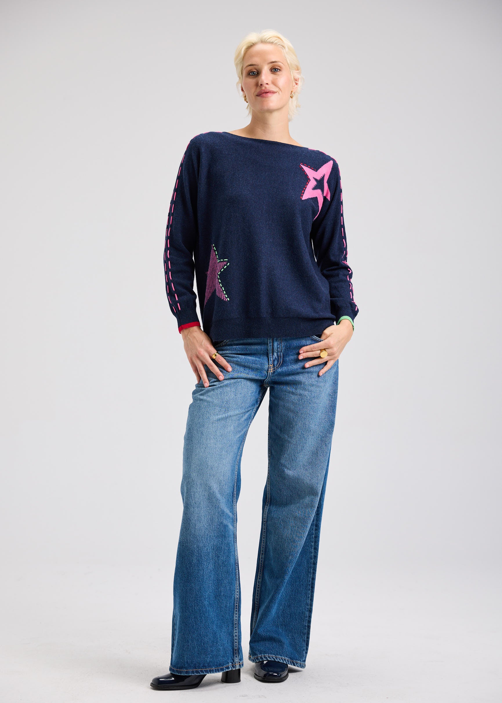 Threaded Star Sweater ZP7526U