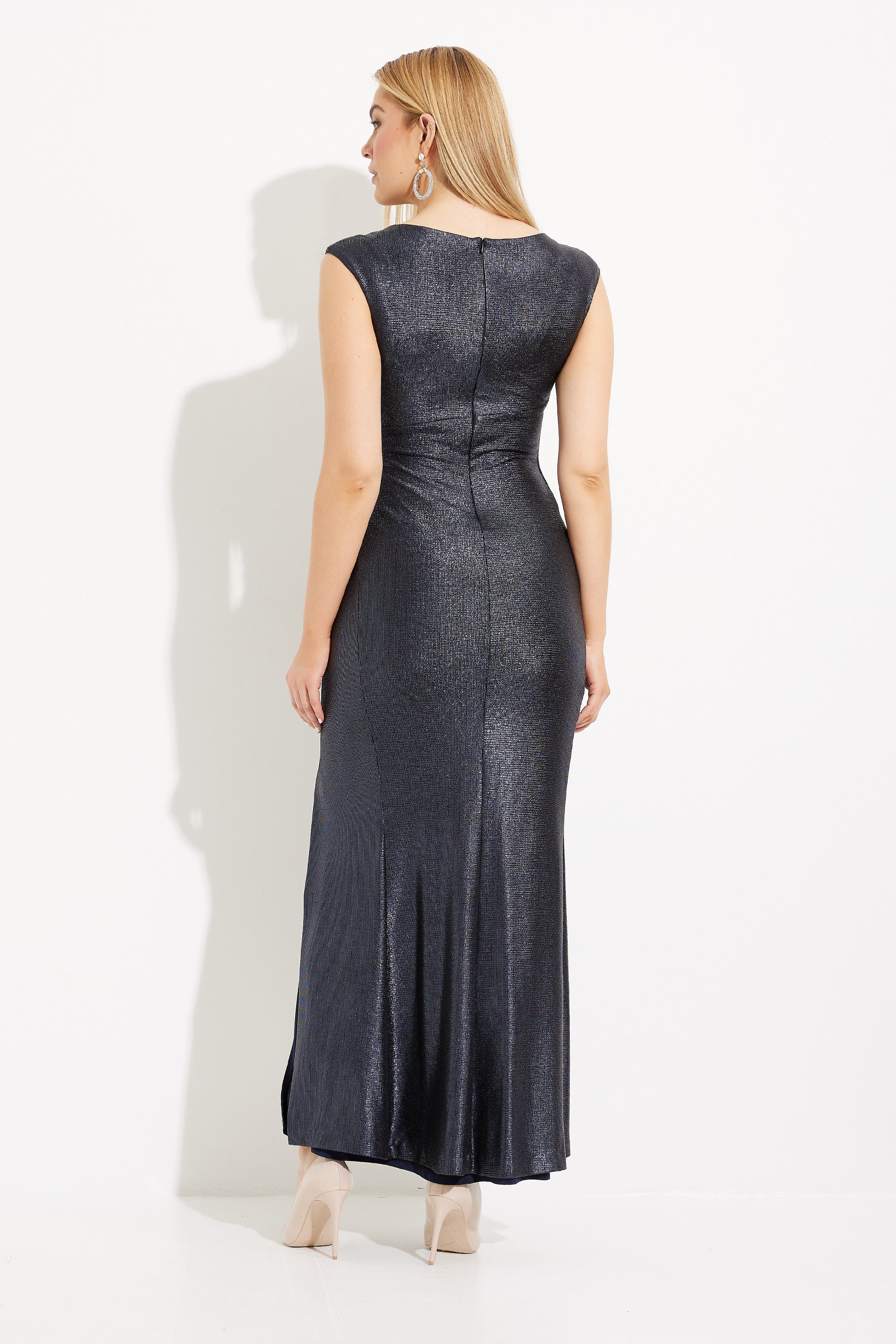 Shimmer Cap Sleeve Gown 233713