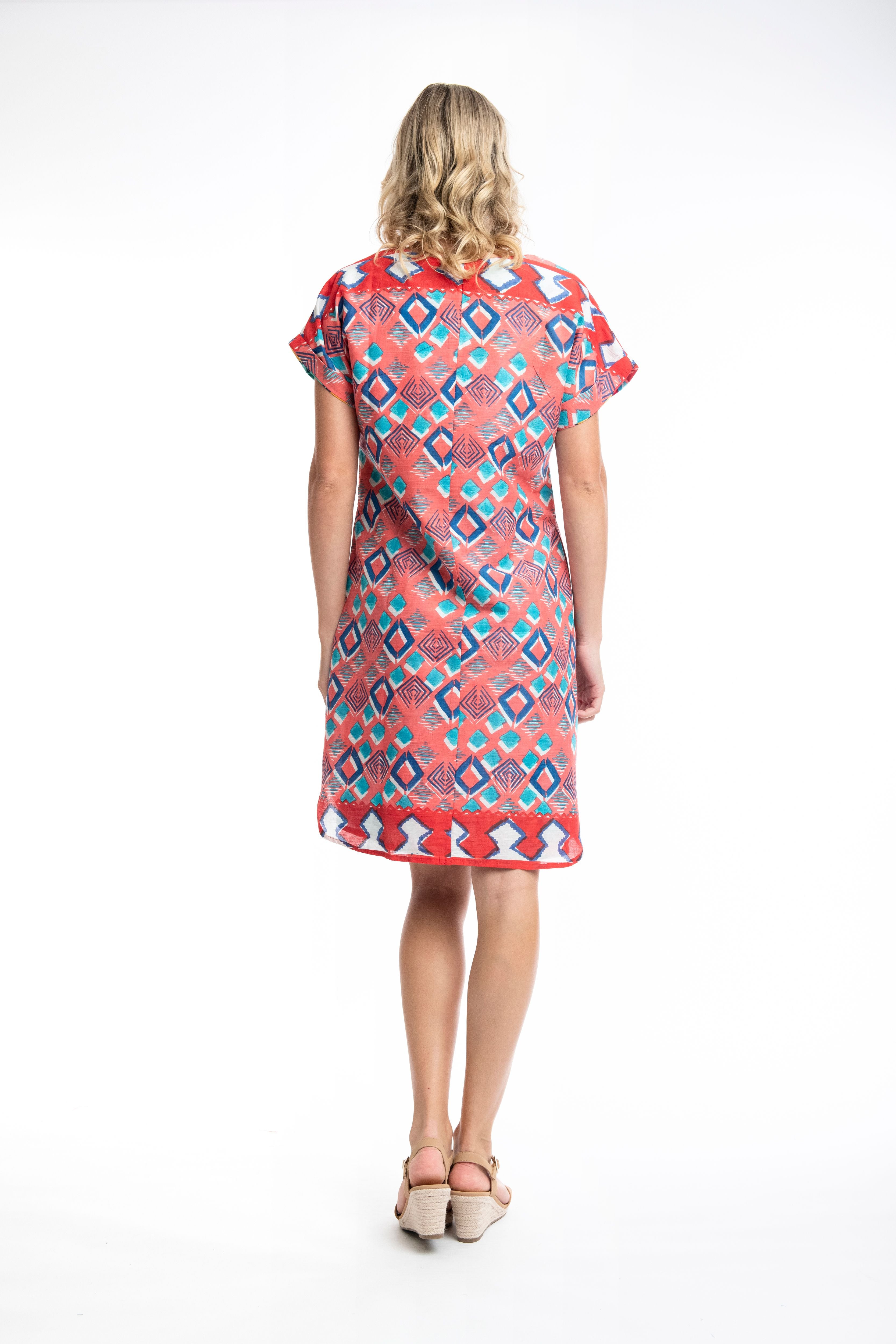 Zio Red Reversible Shift Dress 41018