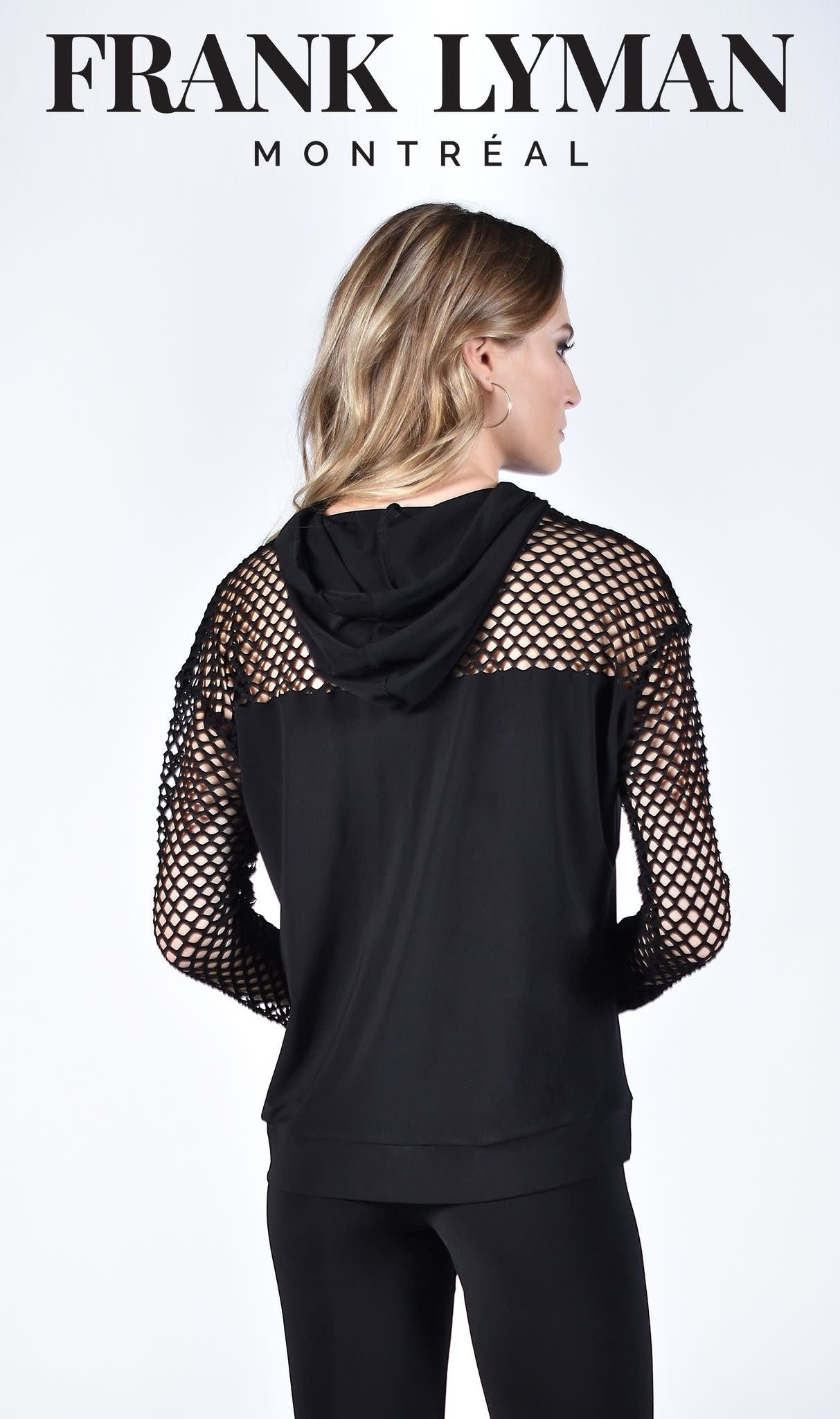 Black Knit Top With Hood