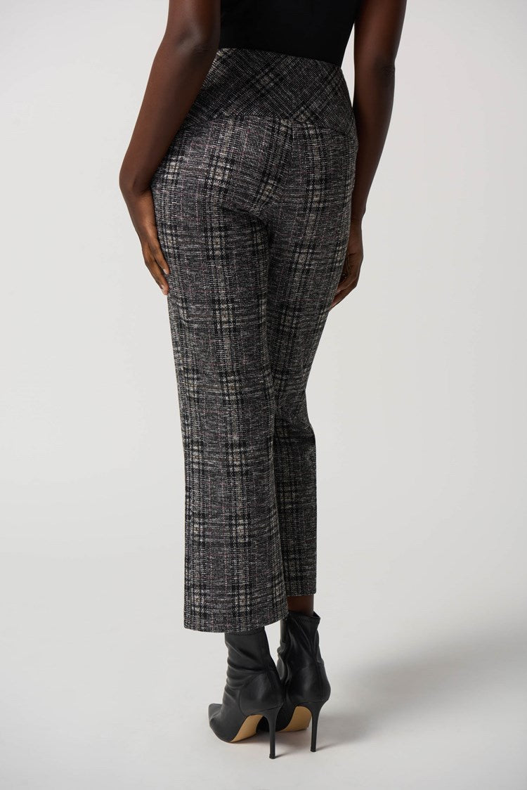 Plaid Jacquard Cropped Pants 233138