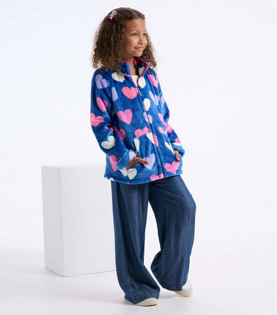 Fun Hearts Fleece Zip Up F23FKH240