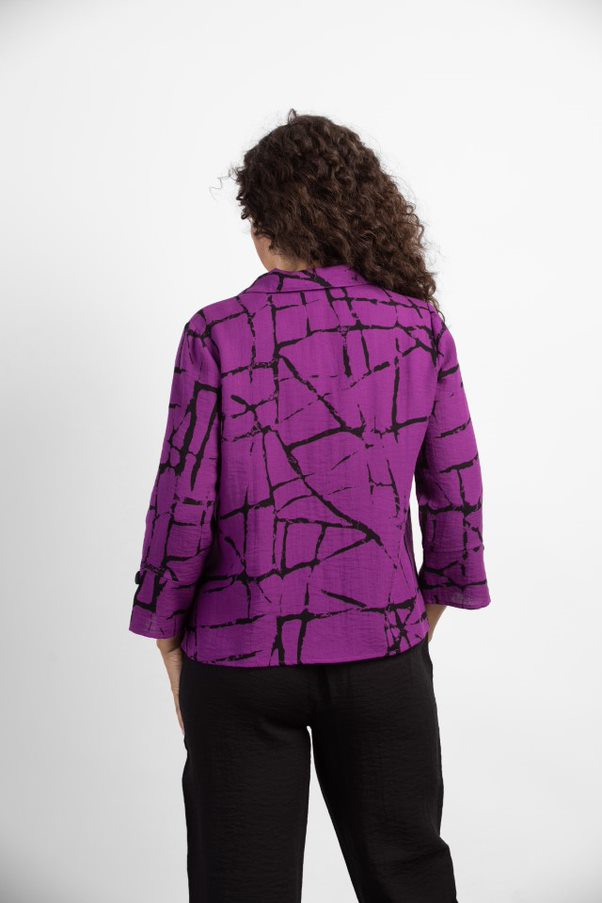 Crackle Hidden Placket Shirt 38411