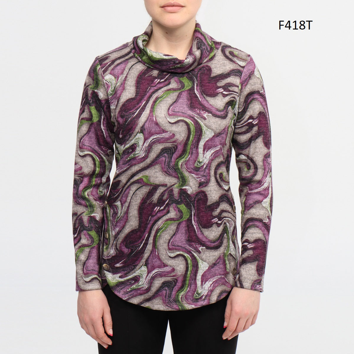 Cowl Neck Top 418