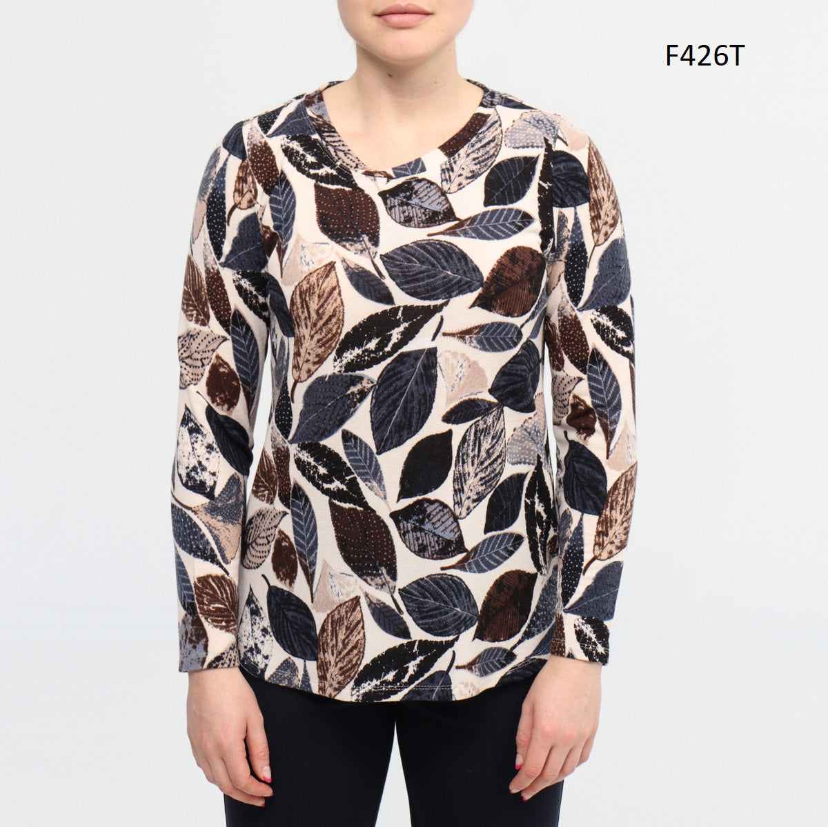 Leaf Print Top 426