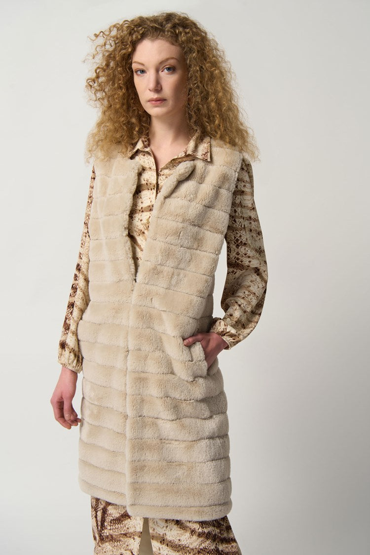Faux Fur Sleeveless Vest 233924