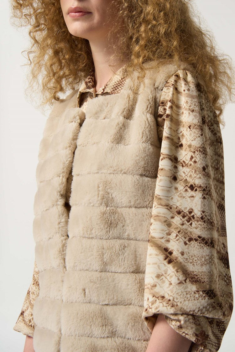 Faux Fur Sleeveless Vest 233924