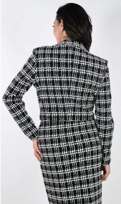 Black/White Knit Jacket 233309