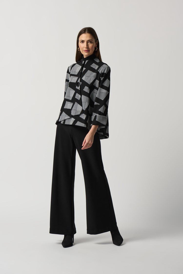 Abstract Knit Swing Jacket 233169