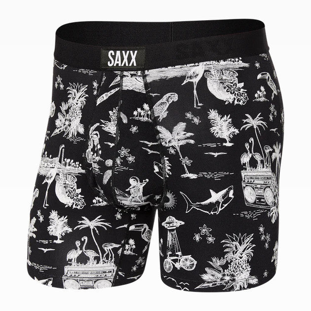 Ultra Super Soft Boxer Brief / Black Astro Surf And Turf